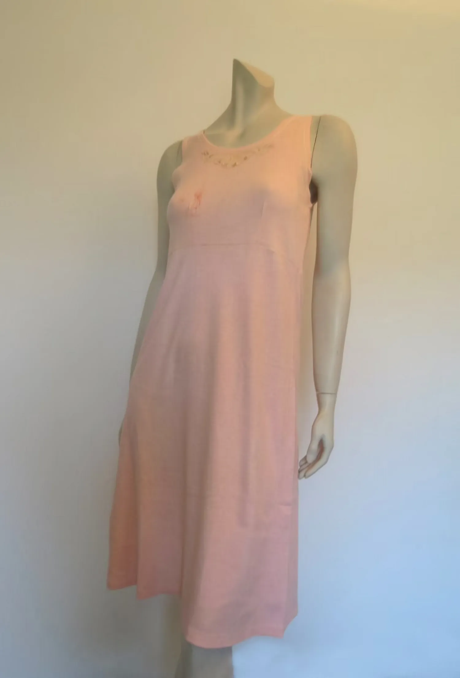 1940s Cotton Interlock Slip, Dress or Nightgown