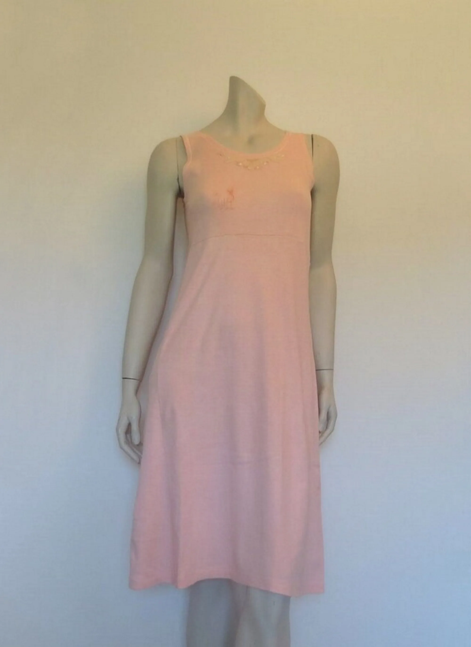 1940s Cotton Interlock Slip, Dress or Nightgown