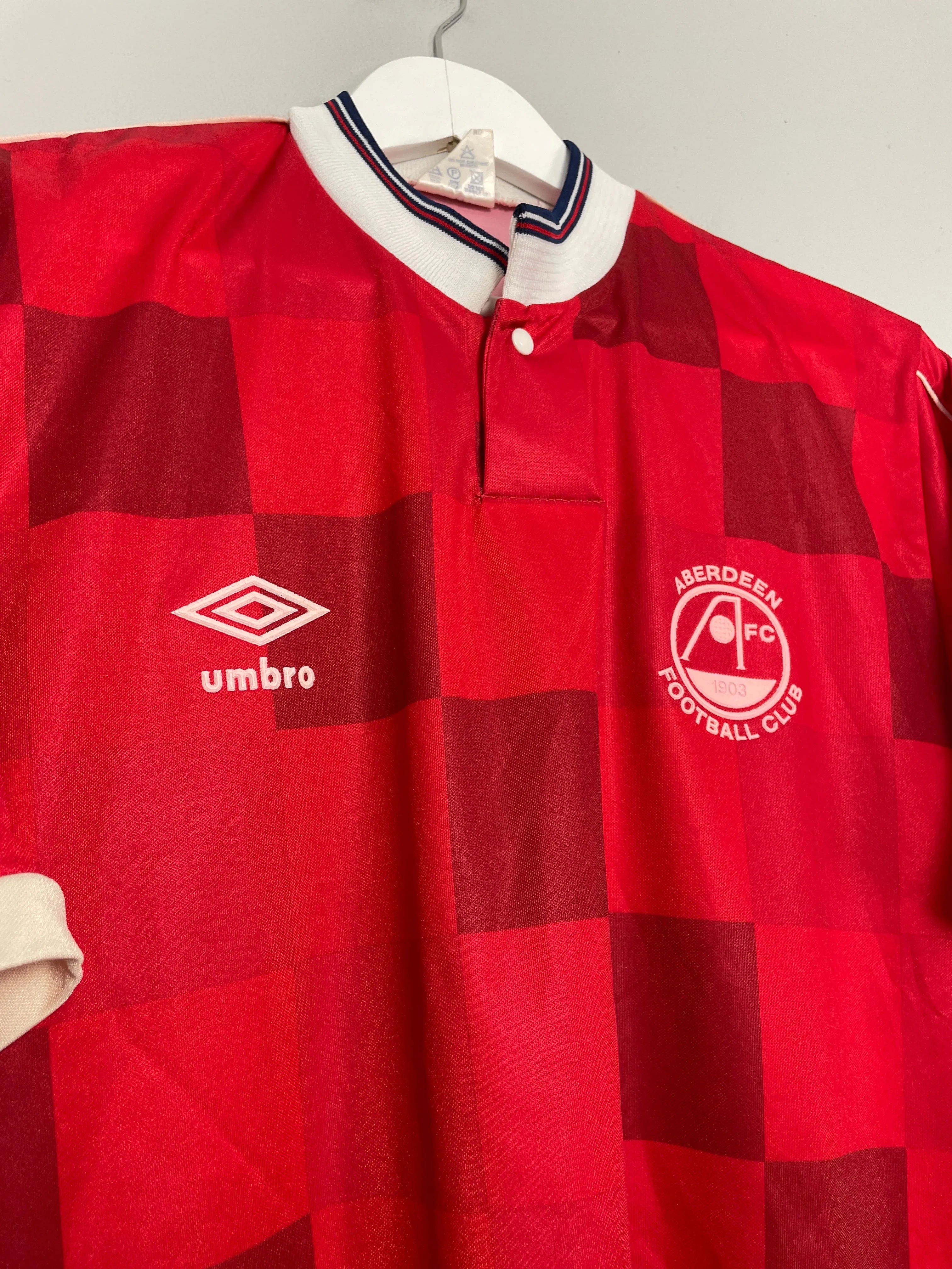 1987/88 ABERDEEN HOME SHIRT (L) UMBRO