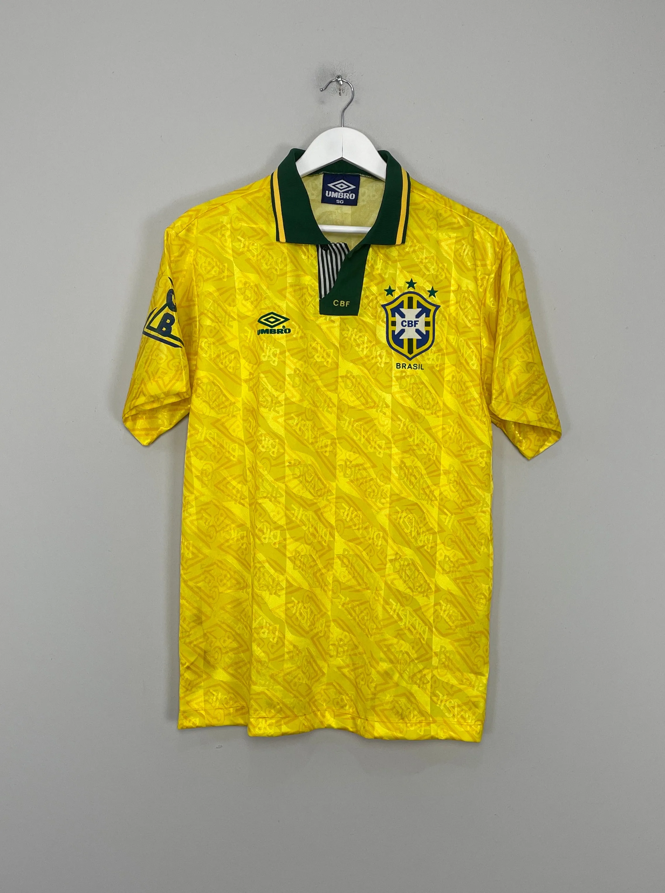 1991/93 BRAZIL HOME SHIRT (L) UMBRO