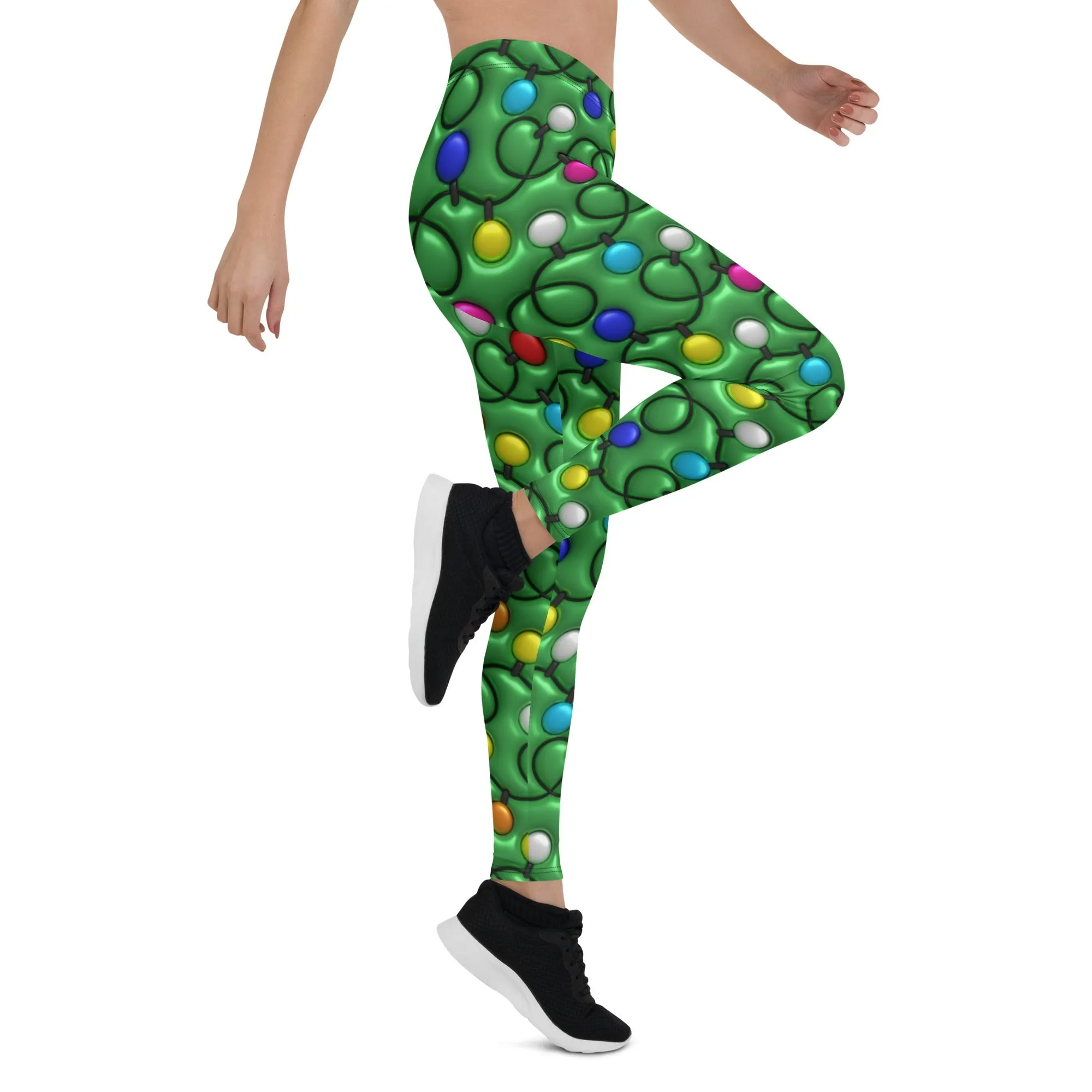 3D Christmas Lights Leggings