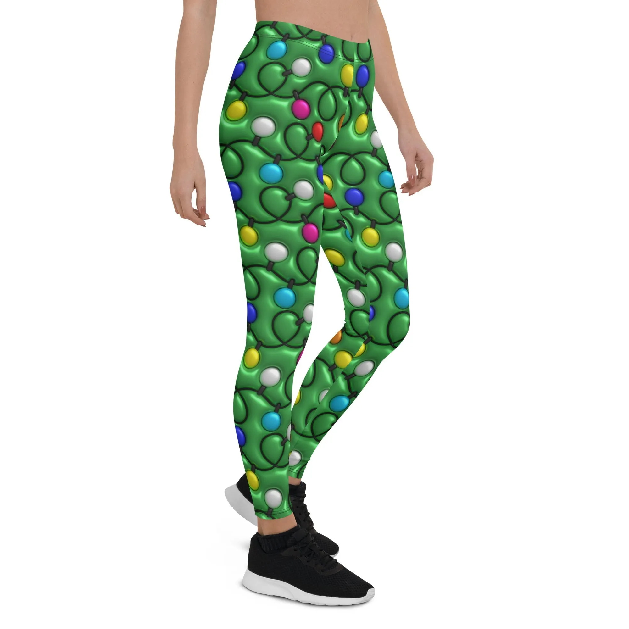 3D Christmas Lights Leggings