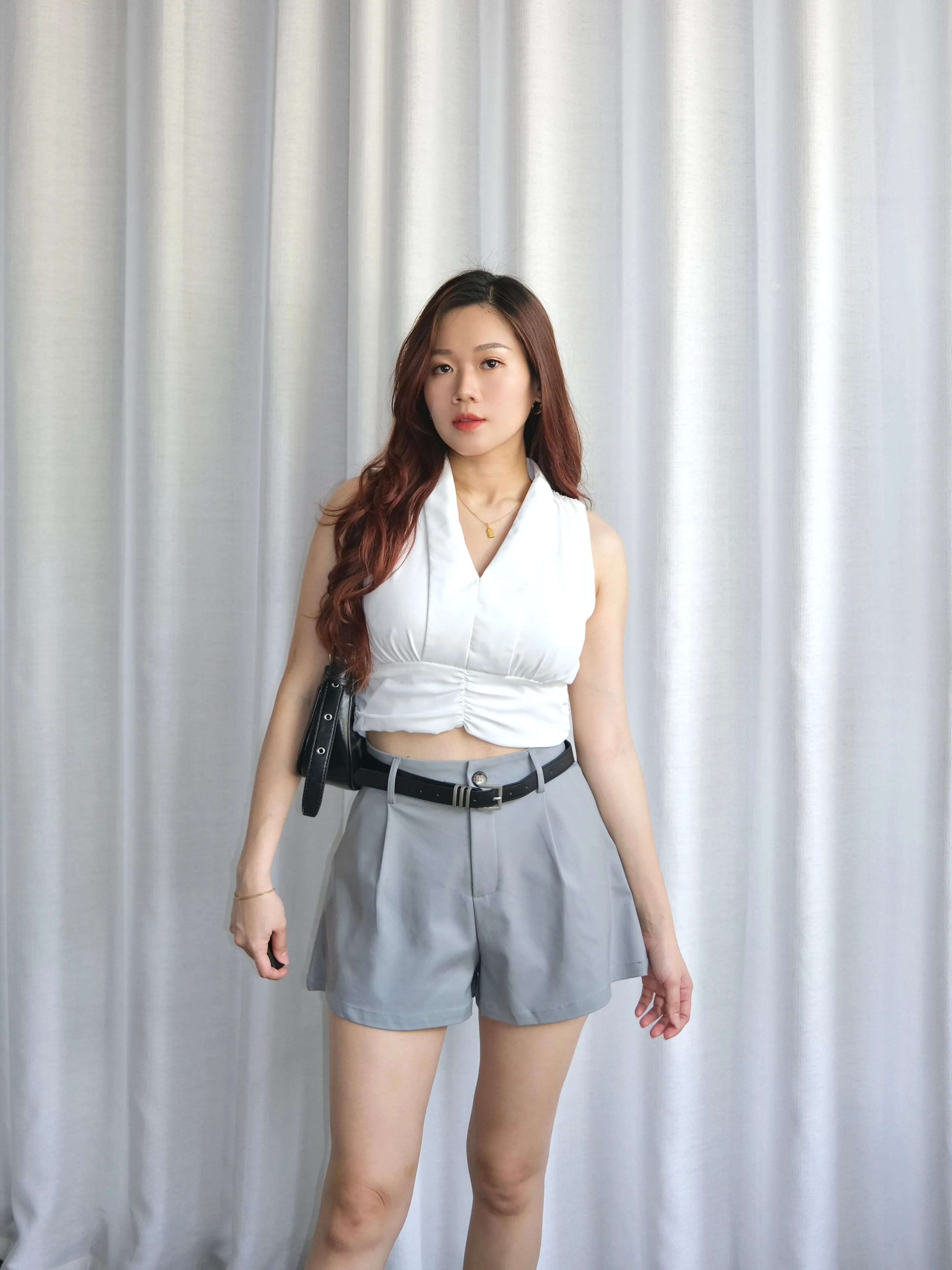 ACEWIN Basic Premium High Waist Belted Shorts (Size S-XXL) 501776