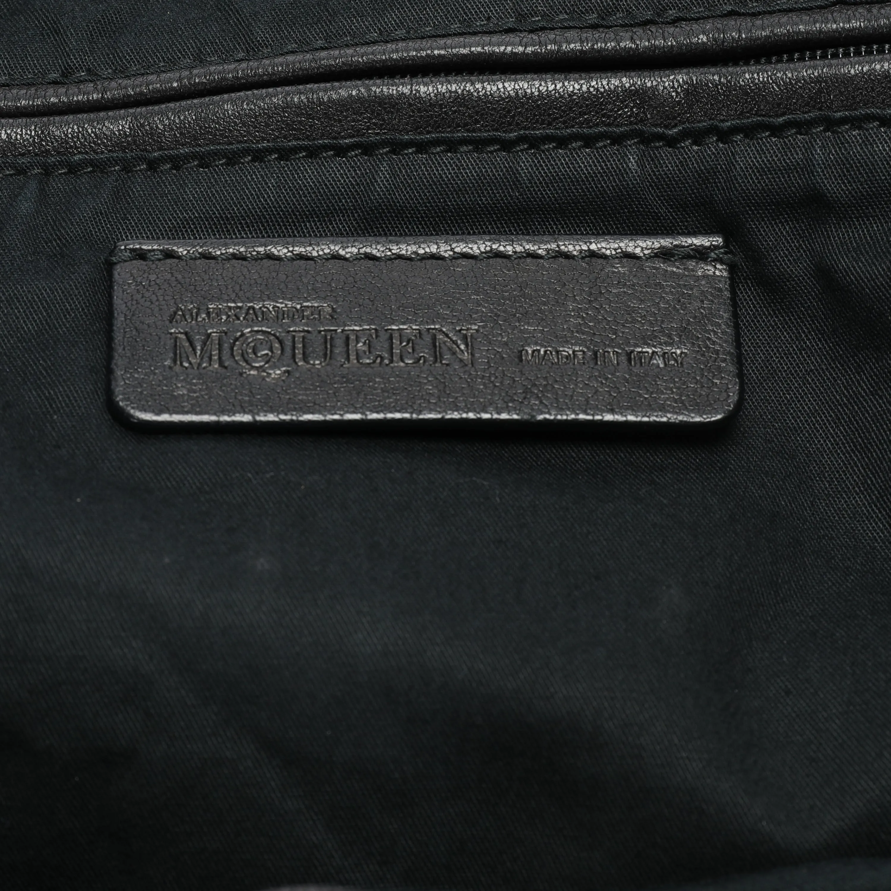 Alexander McQueen Black Leather Faithful Shoulder Bag