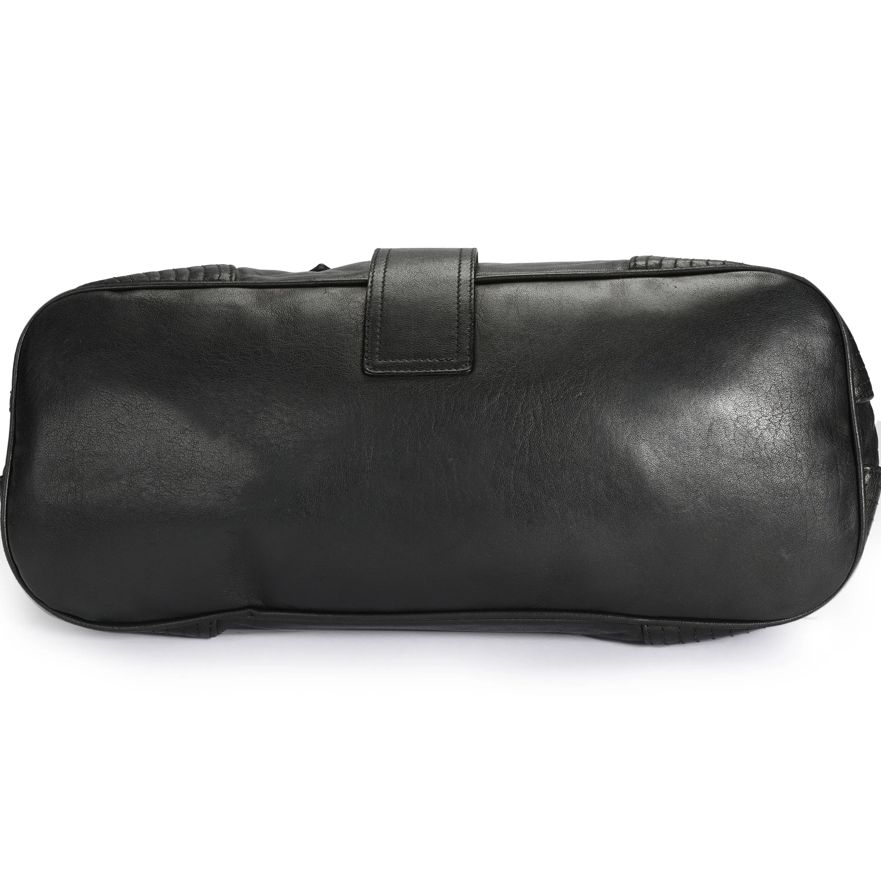 Alexander McQueen Black Leather Faithful Shoulder Bag