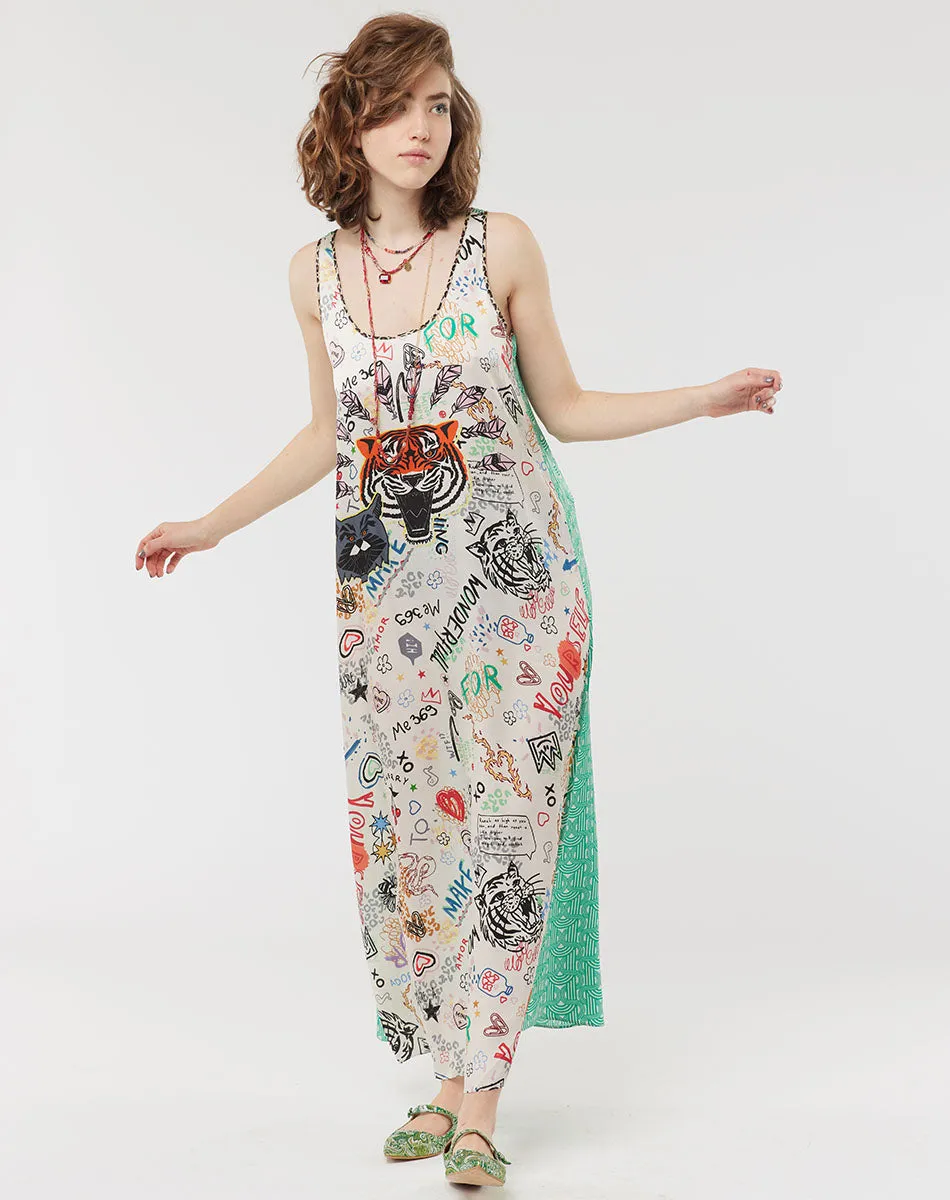 Allison Sleeveless Graffiti Dress