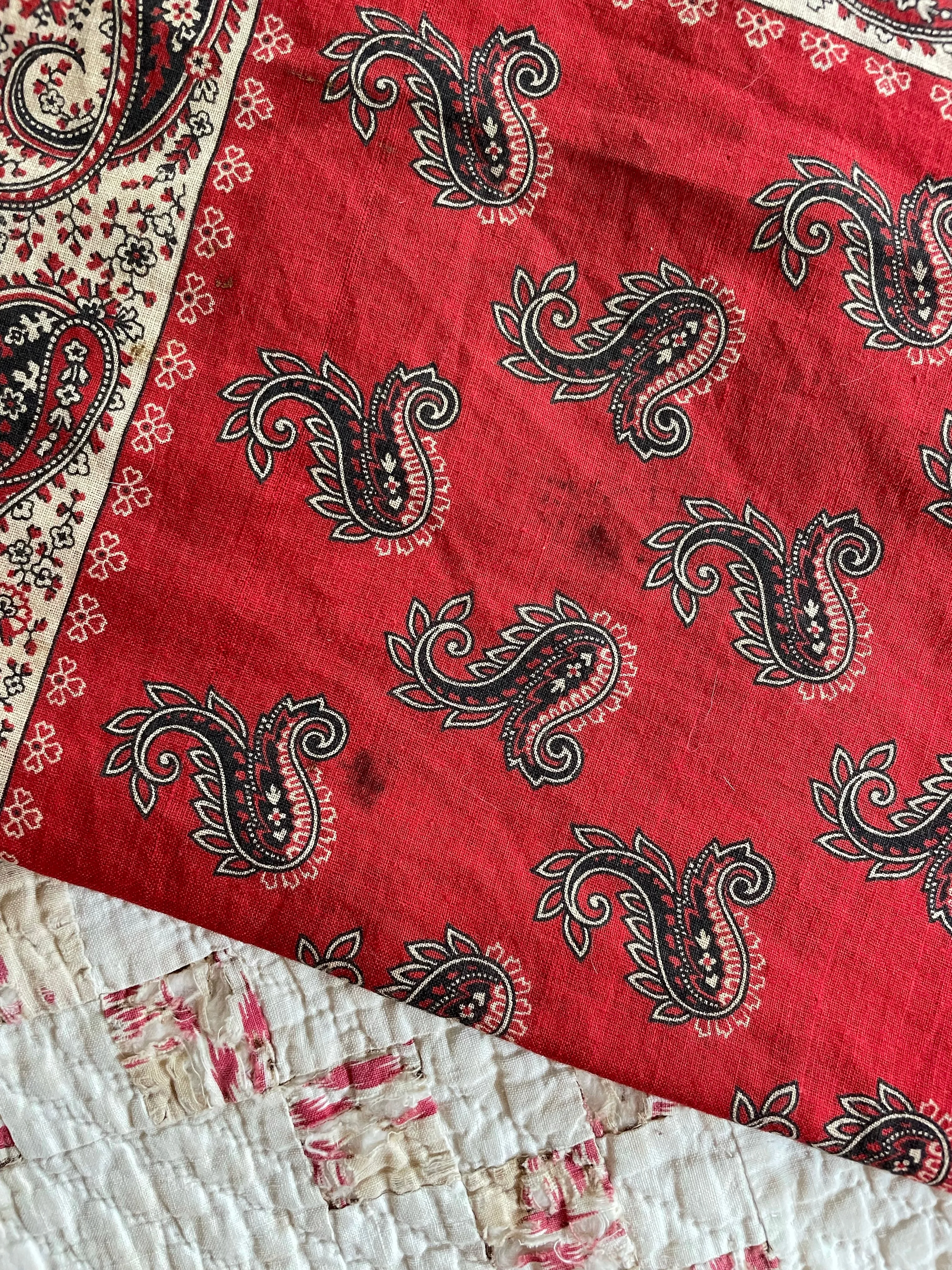 Antique 19th Century Turkey Red Bandanas