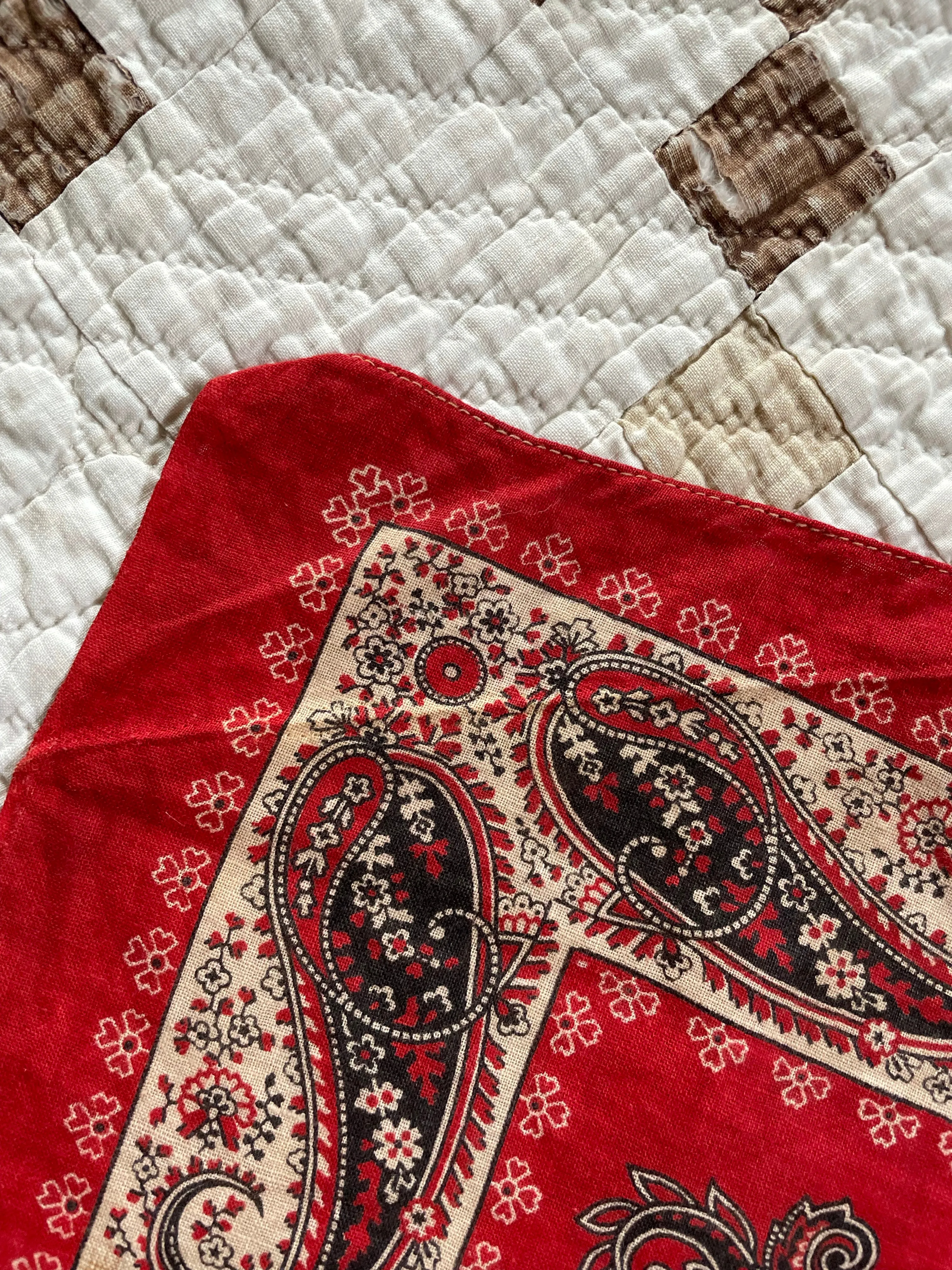 Antique 19th Century Turkey Red Bandanas