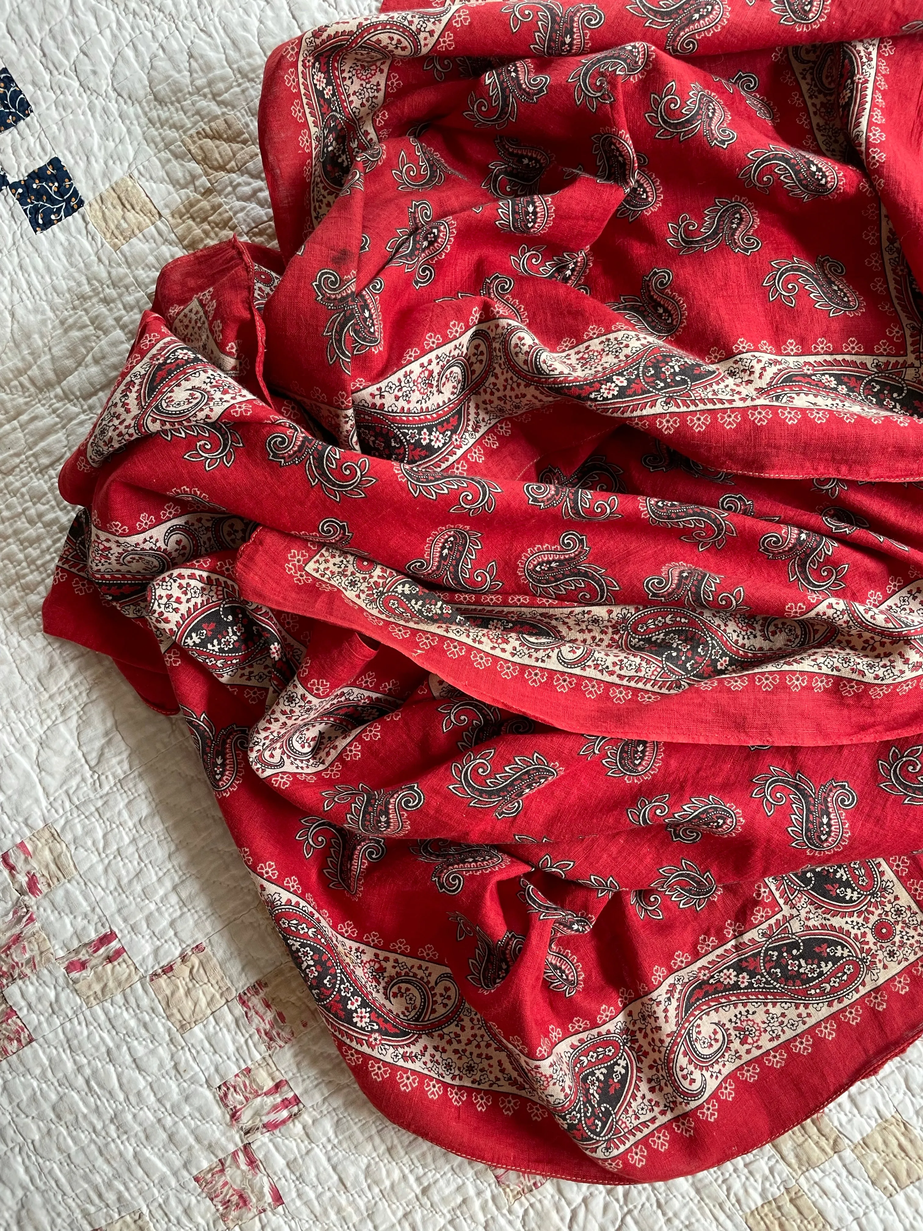 Antique 19th Century Turkey Red Bandanas