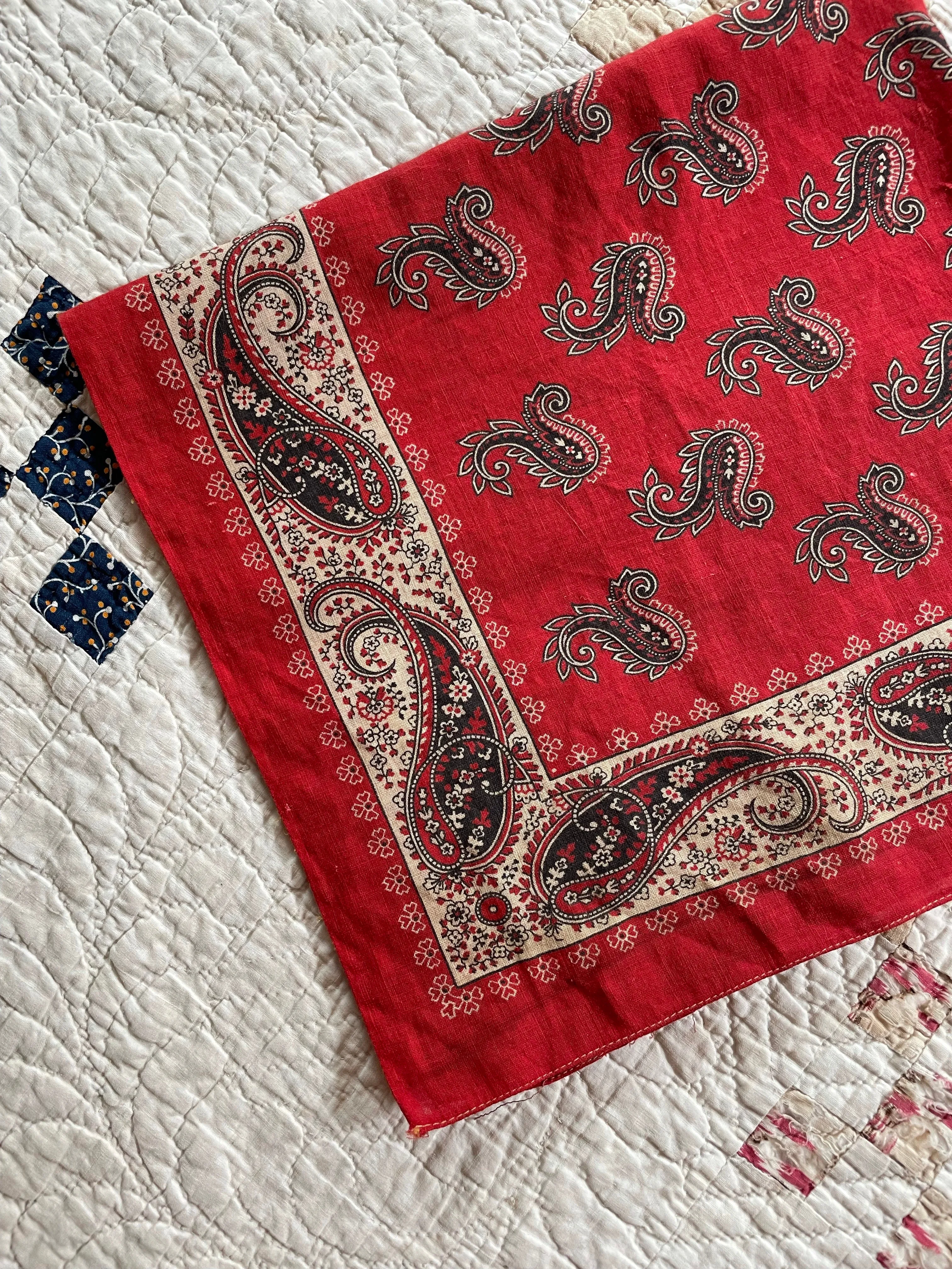 Antique 19th Century Turkey Red Bandanas