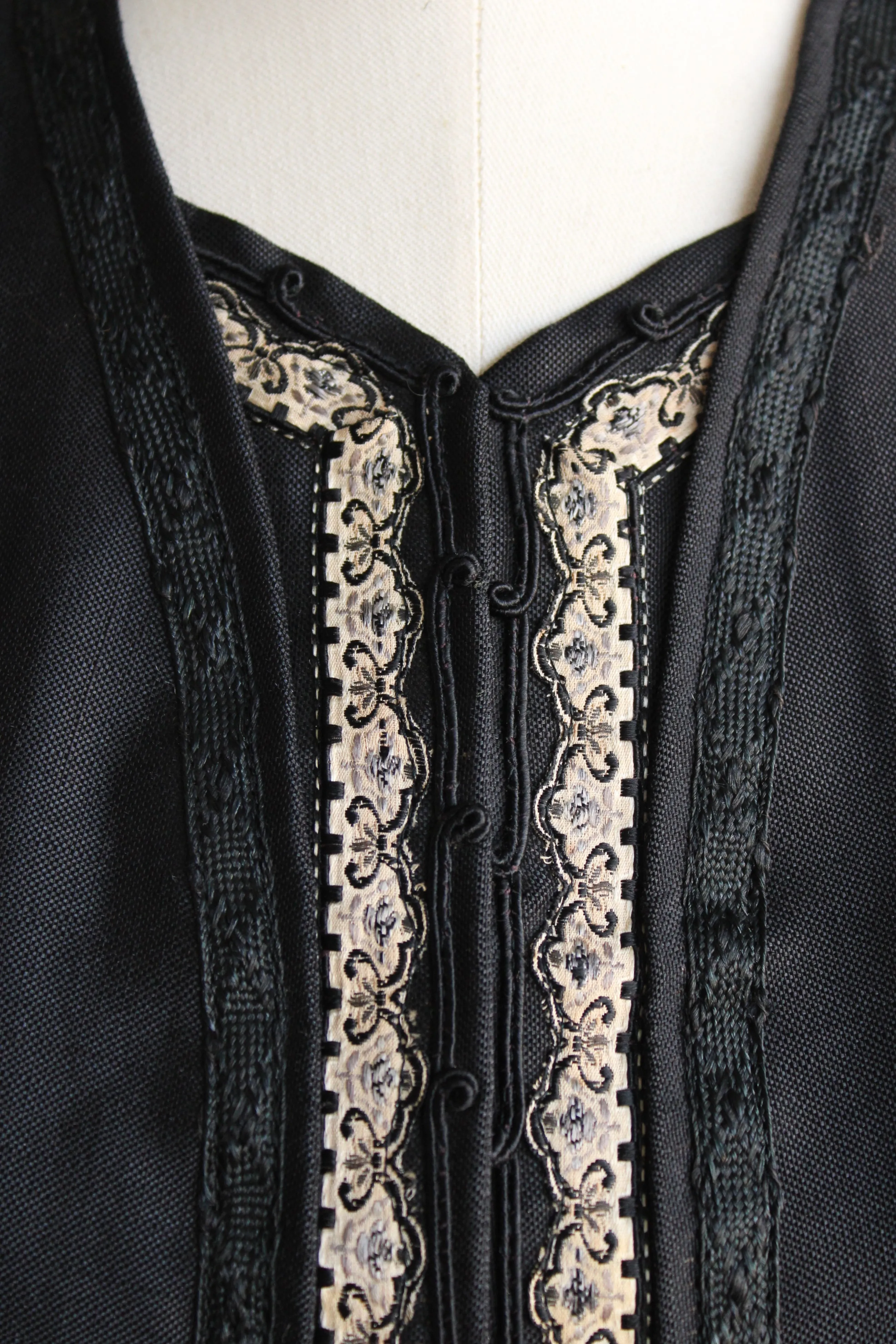 Antique Victorian Black Silk Jacket