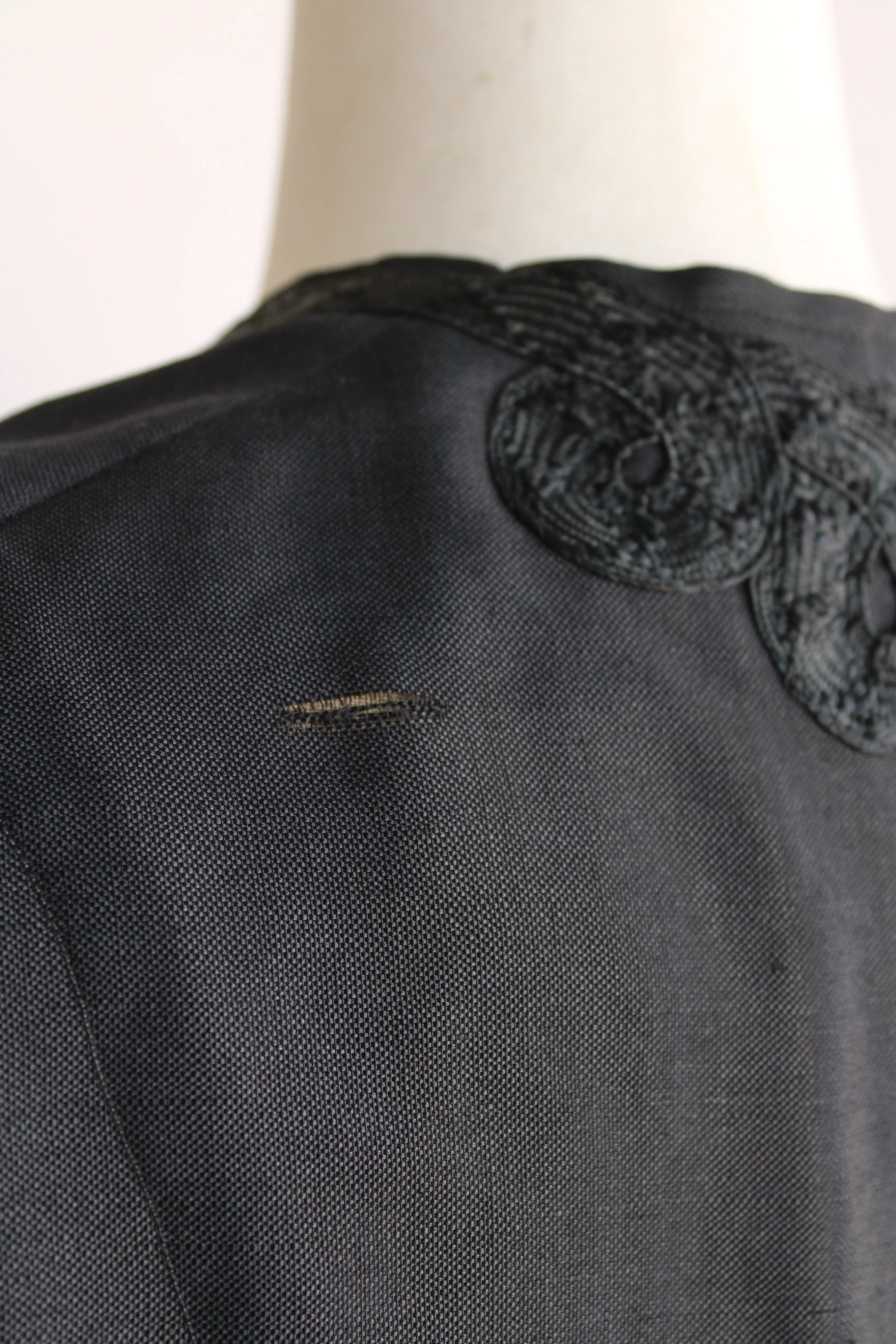 Antique Victorian Black Silk Jacket