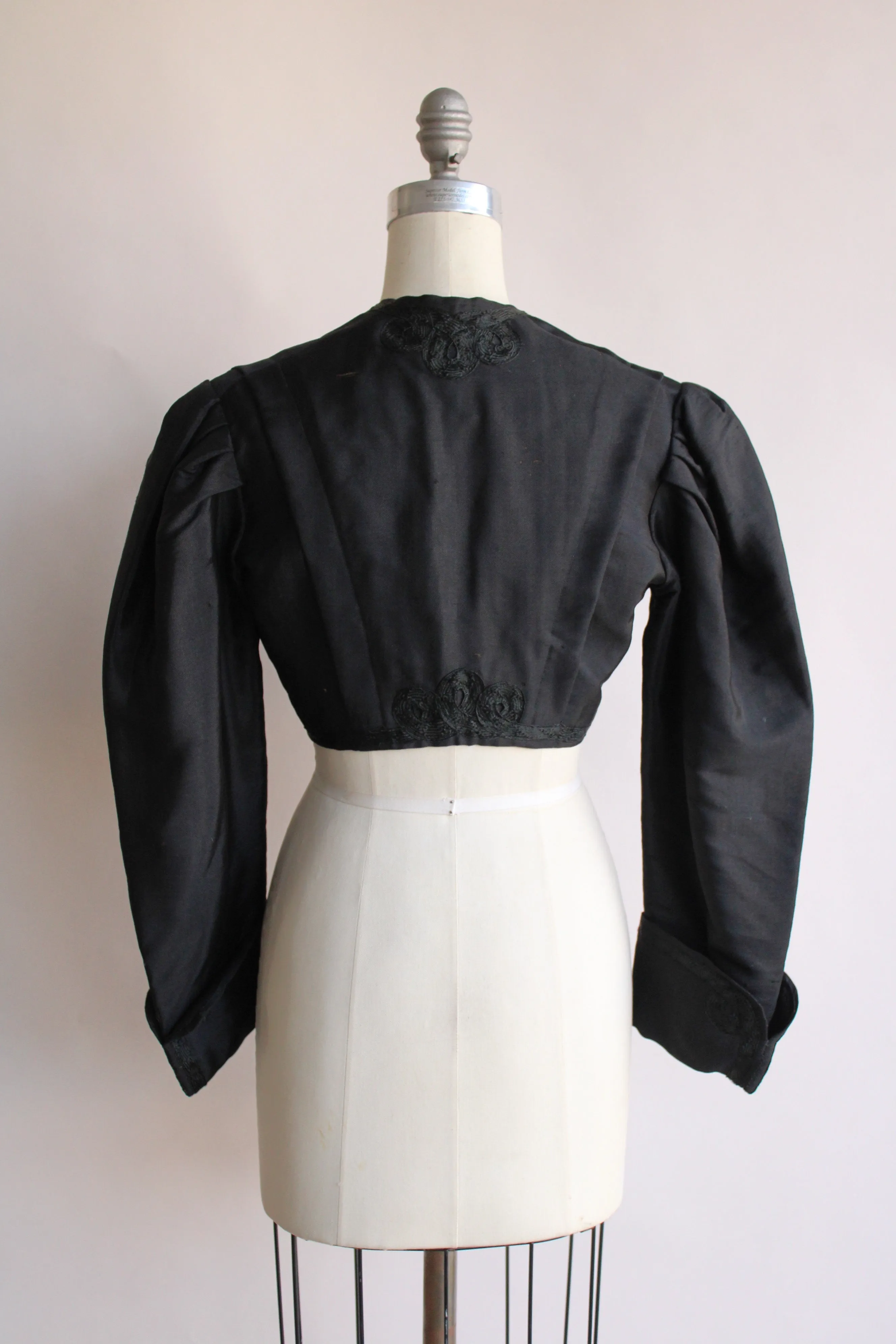 Antique Victorian Black Silk Jacket