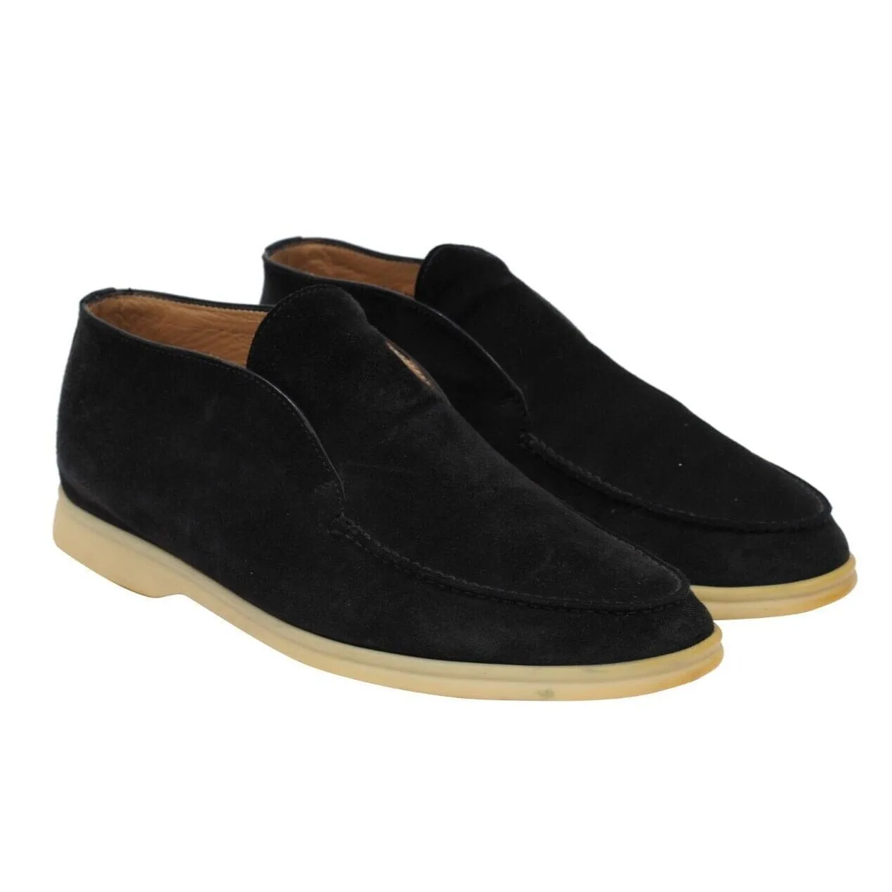 Black Suede Open Walk Chukkas Ankle Boots