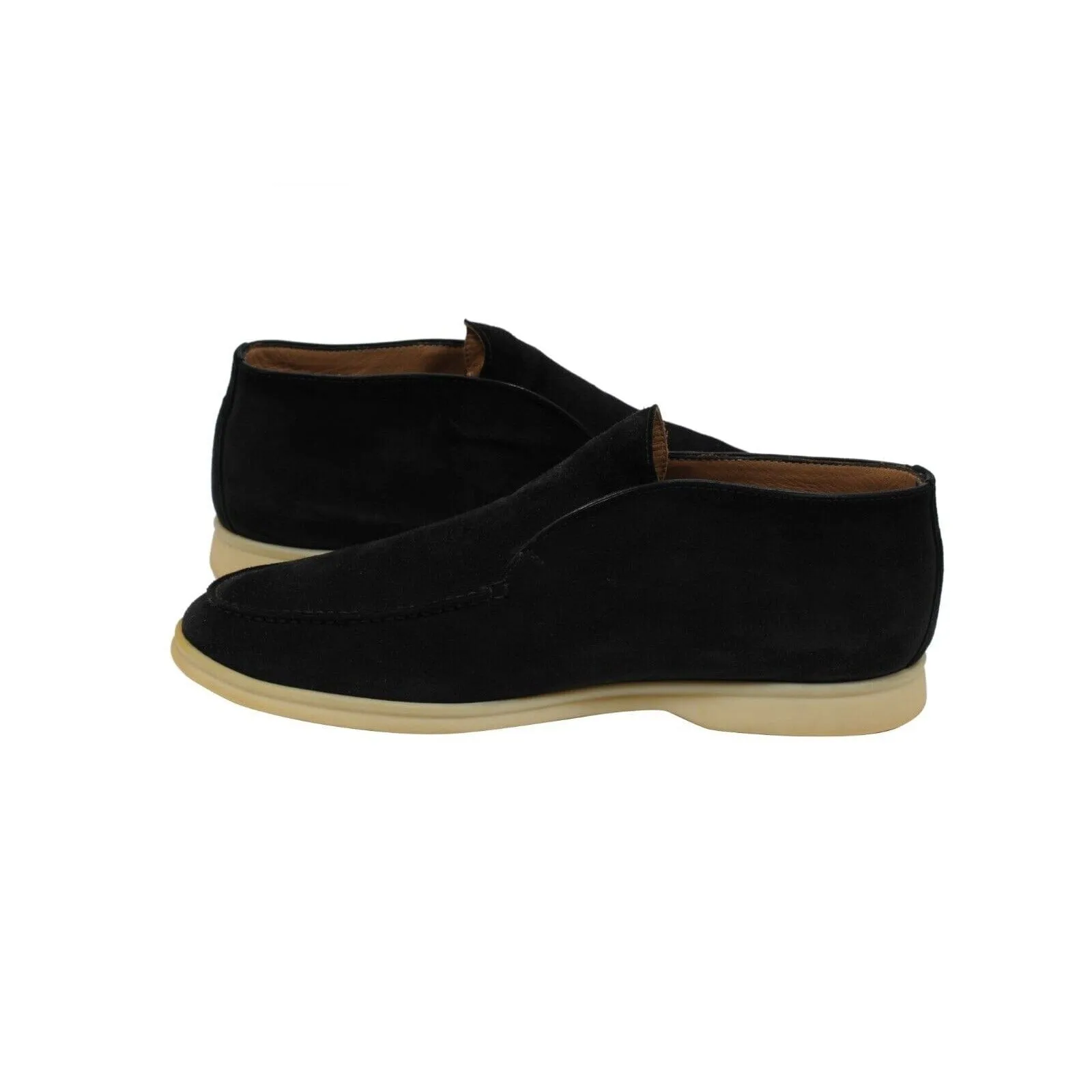 Black Suede Open Walk Chukkas Ankle Boots