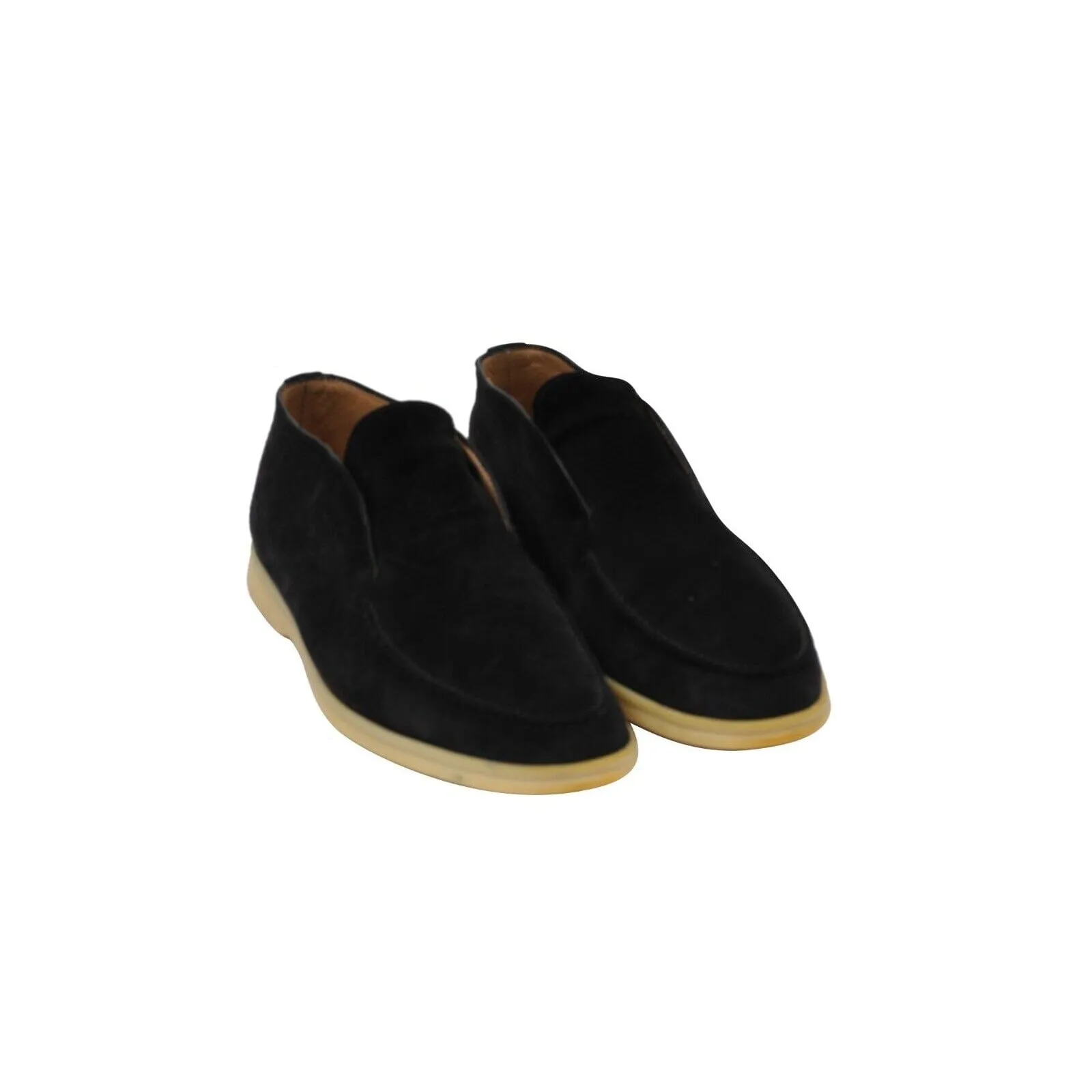 Black Suede Open Walk Chukkas Ankle Boots