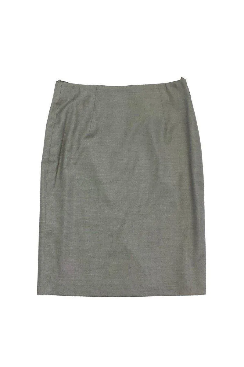 BOSS Hugo Boss - Taupe Wool Blend Pencil Skirt Sz 6