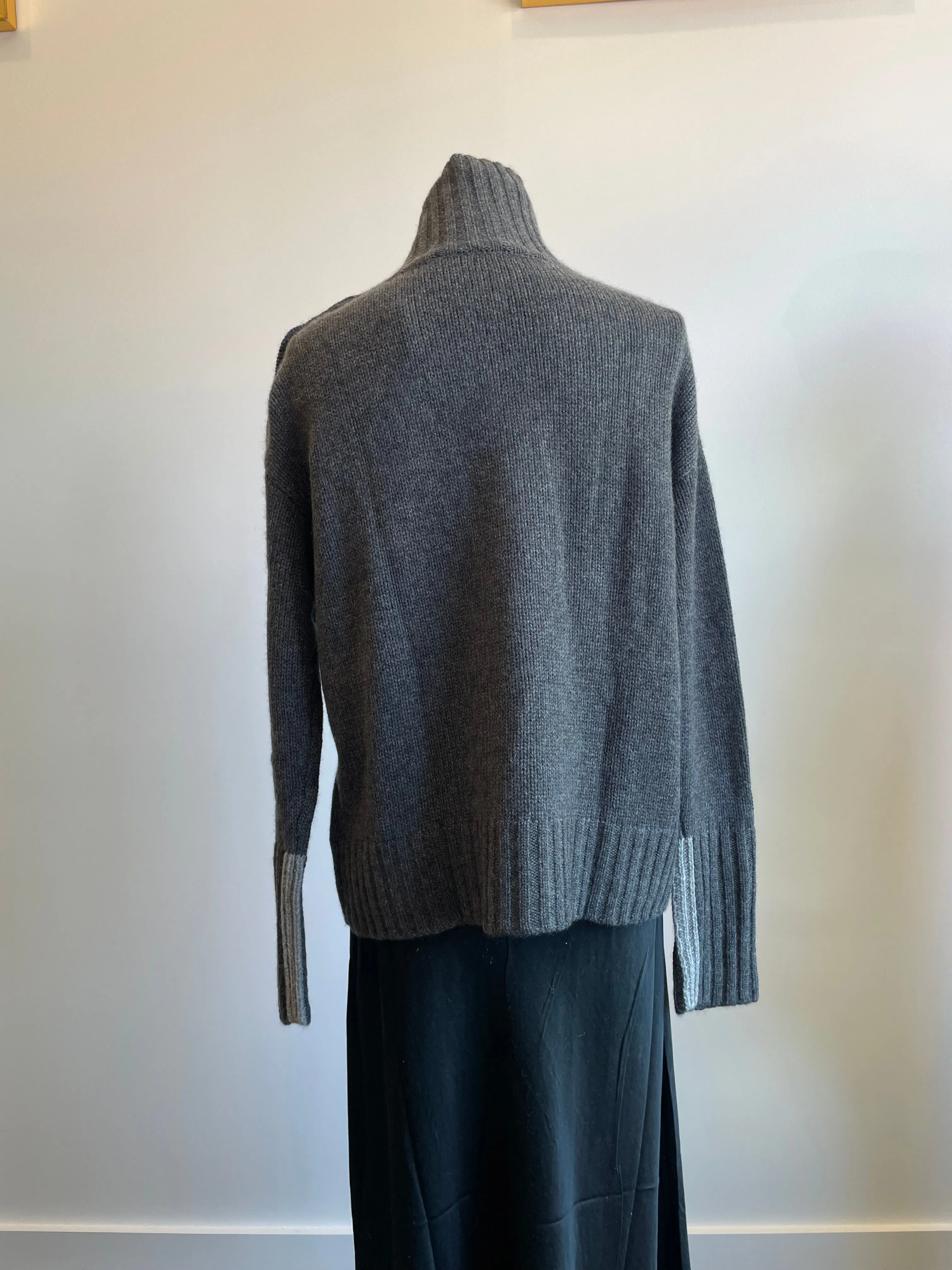 Cashmere Dark Grey Melange Turtleneck