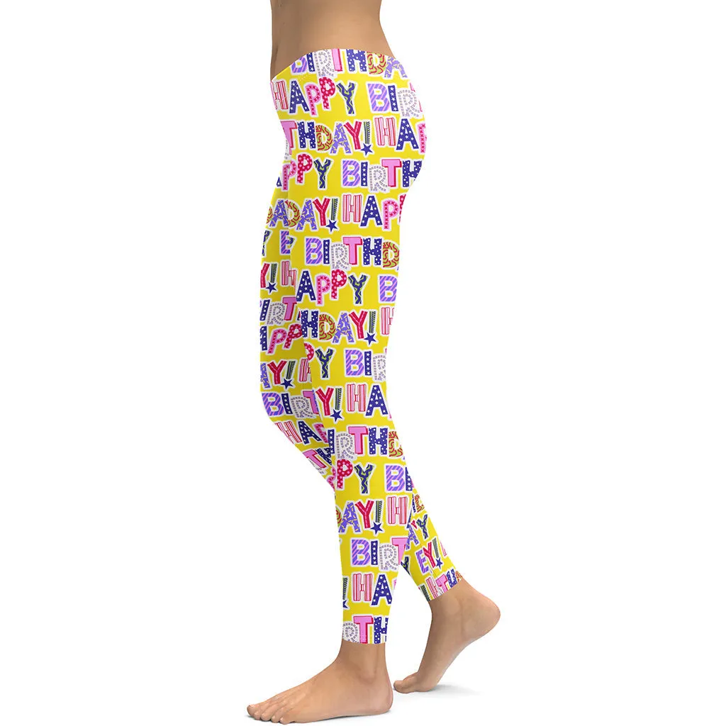 Colorful Birthday Leggings