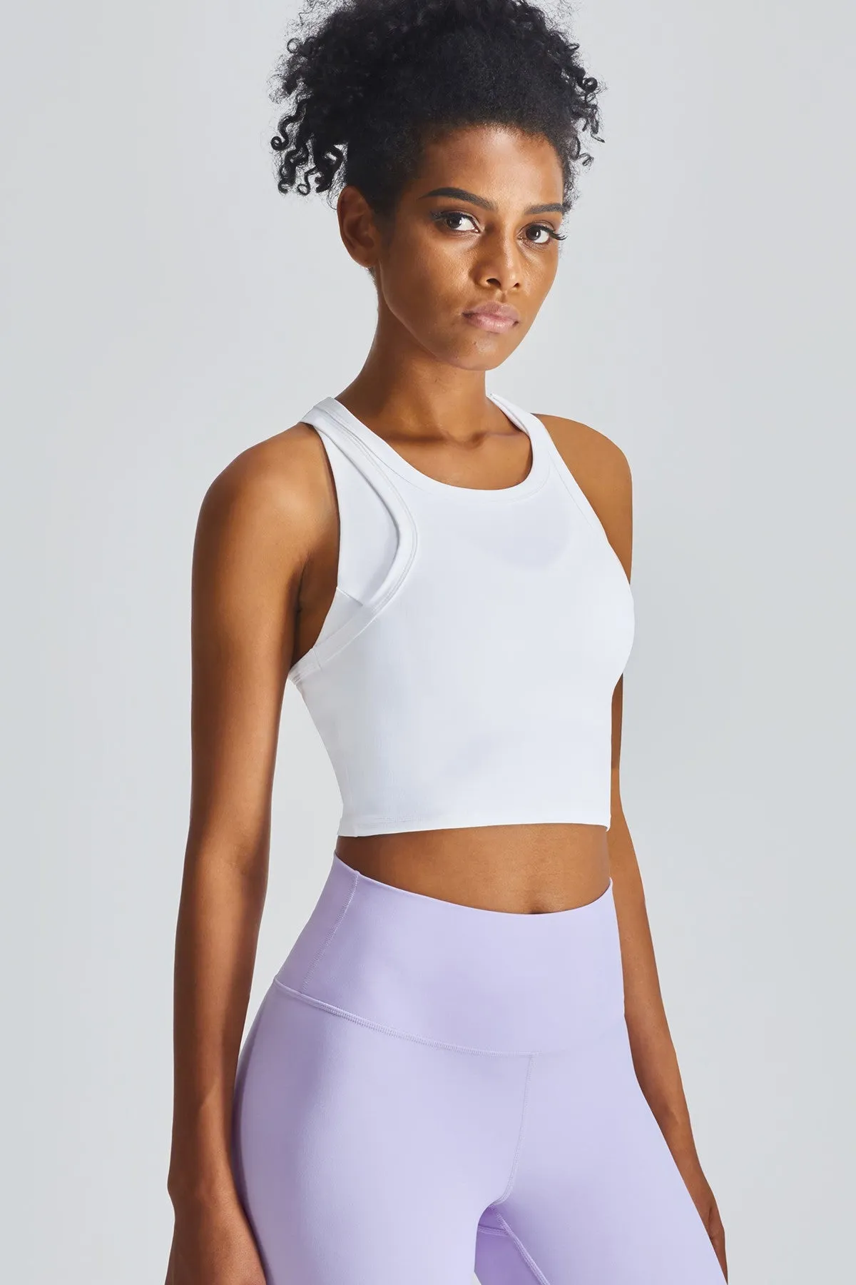 Cropped Racerback Tank Tops