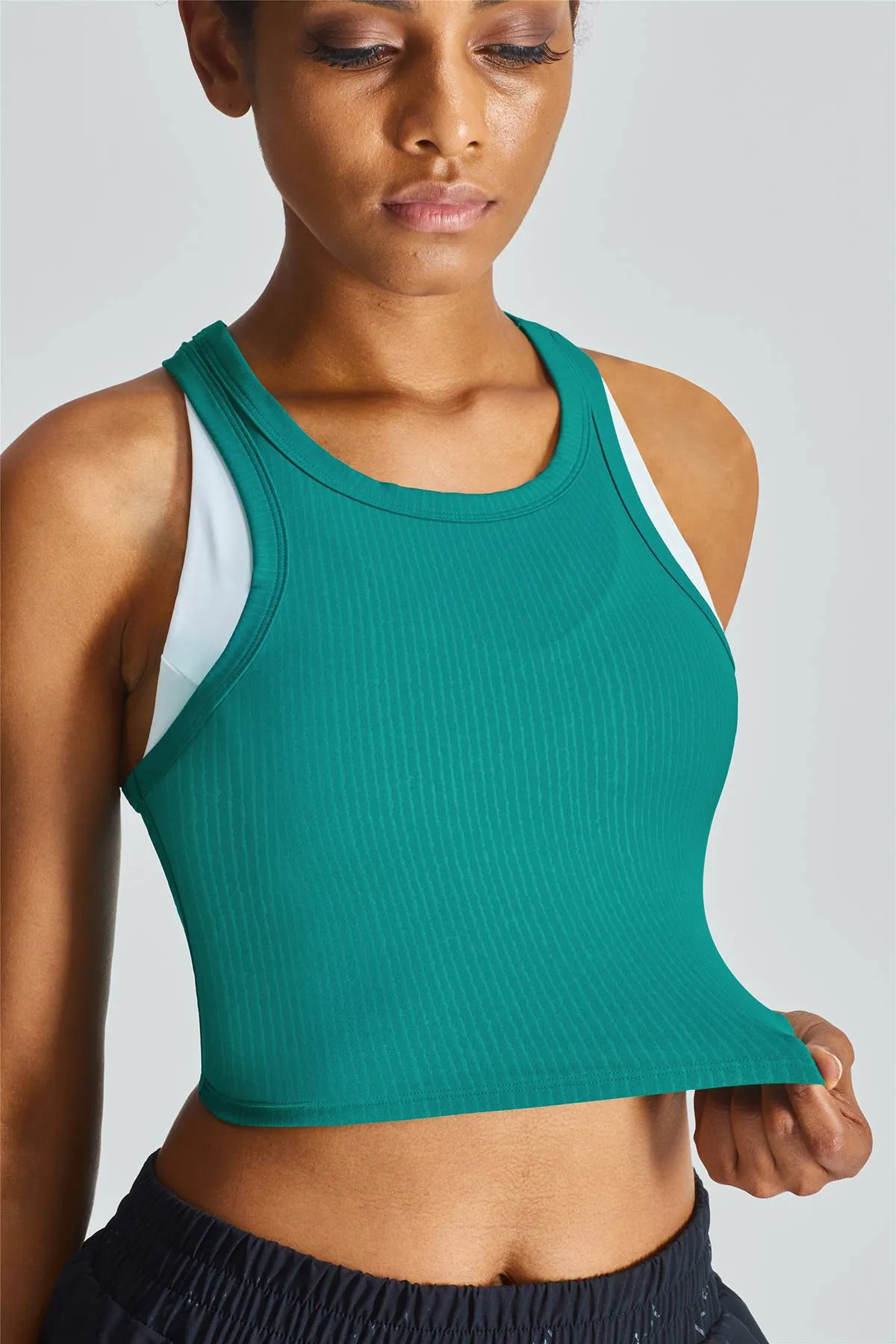 Cropped Racerback Tank Tops