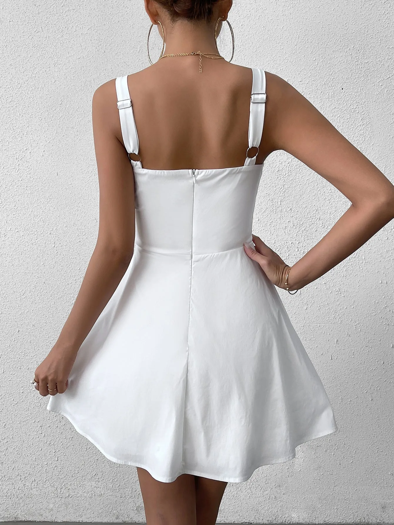 Cut Out Backless Ruched Bodycon Dress