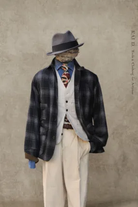 Degas Work Jacket - Soft Wool Plaid - M, L