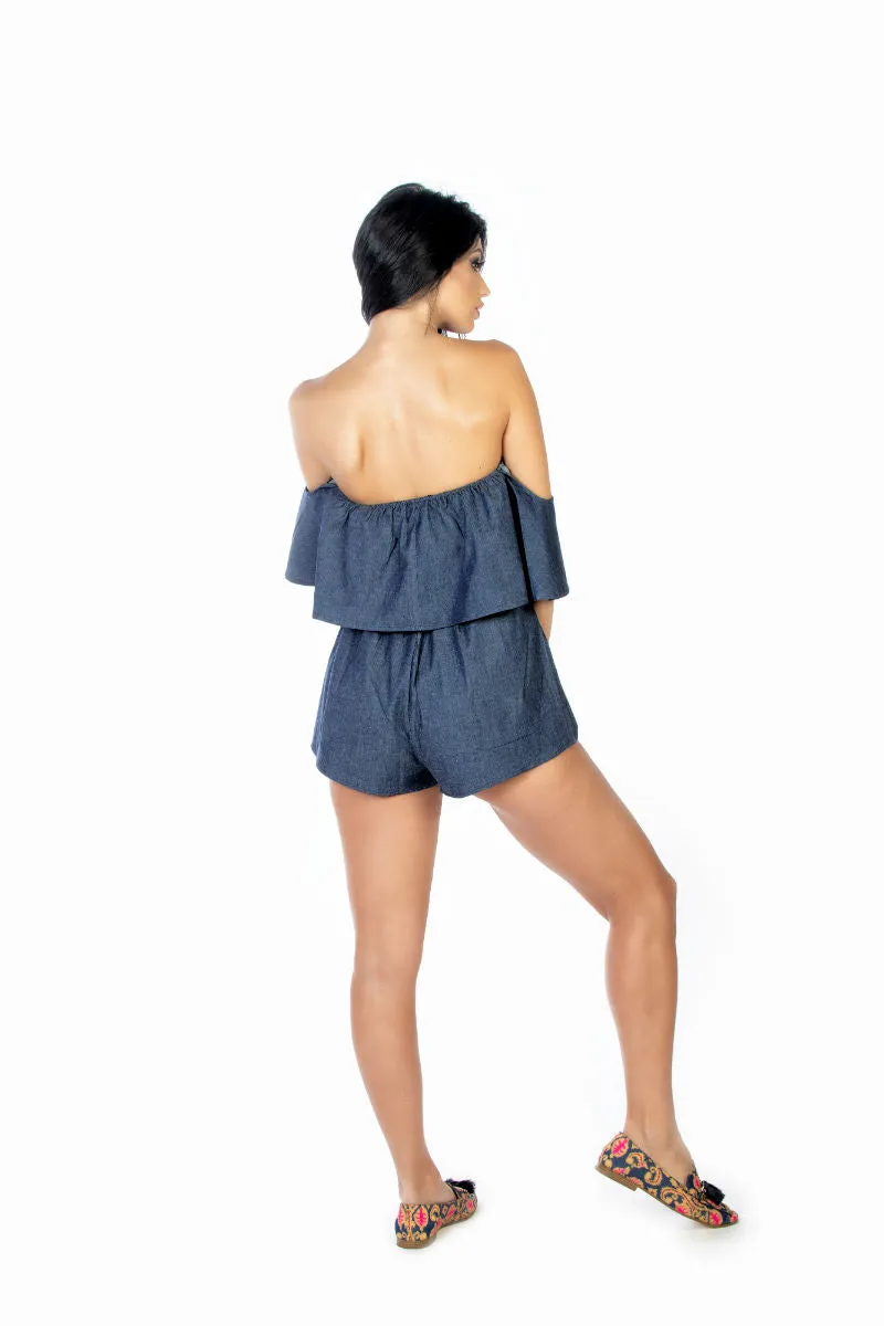 Denim Romper