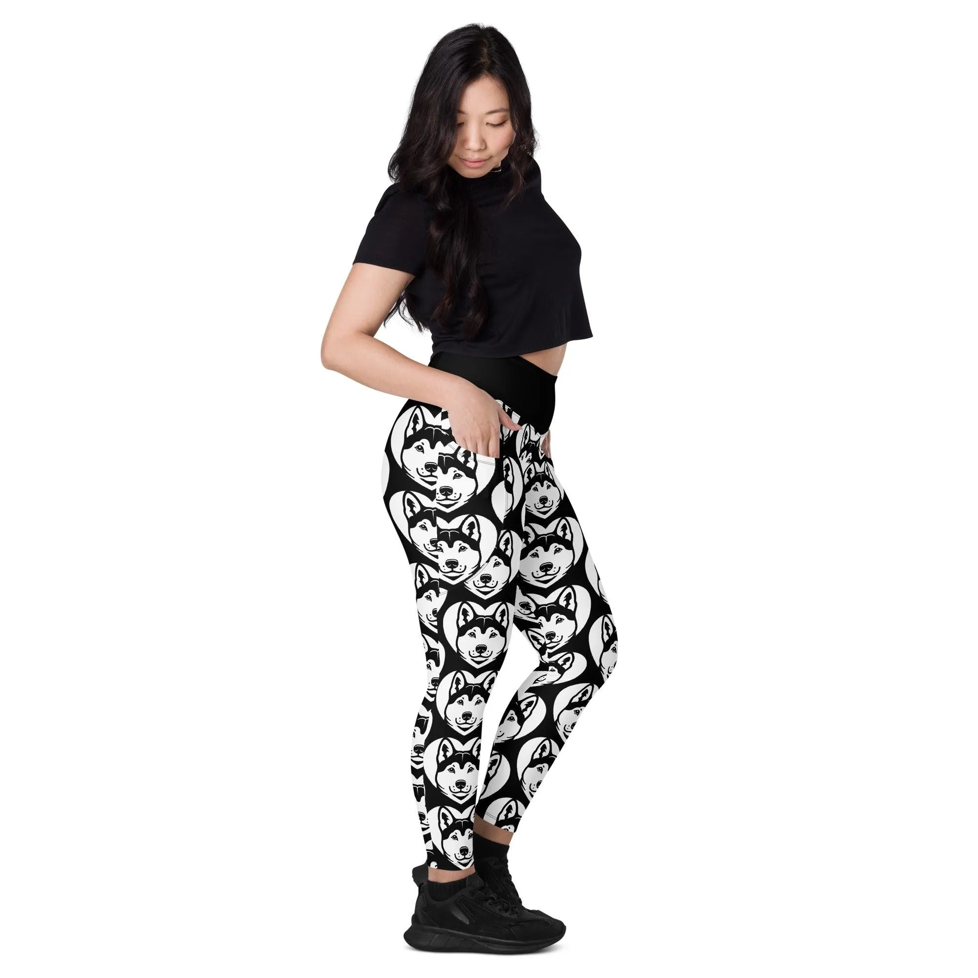 DOG BREED LEGGINGS with pockets - KISHU - HERTTAHOUND