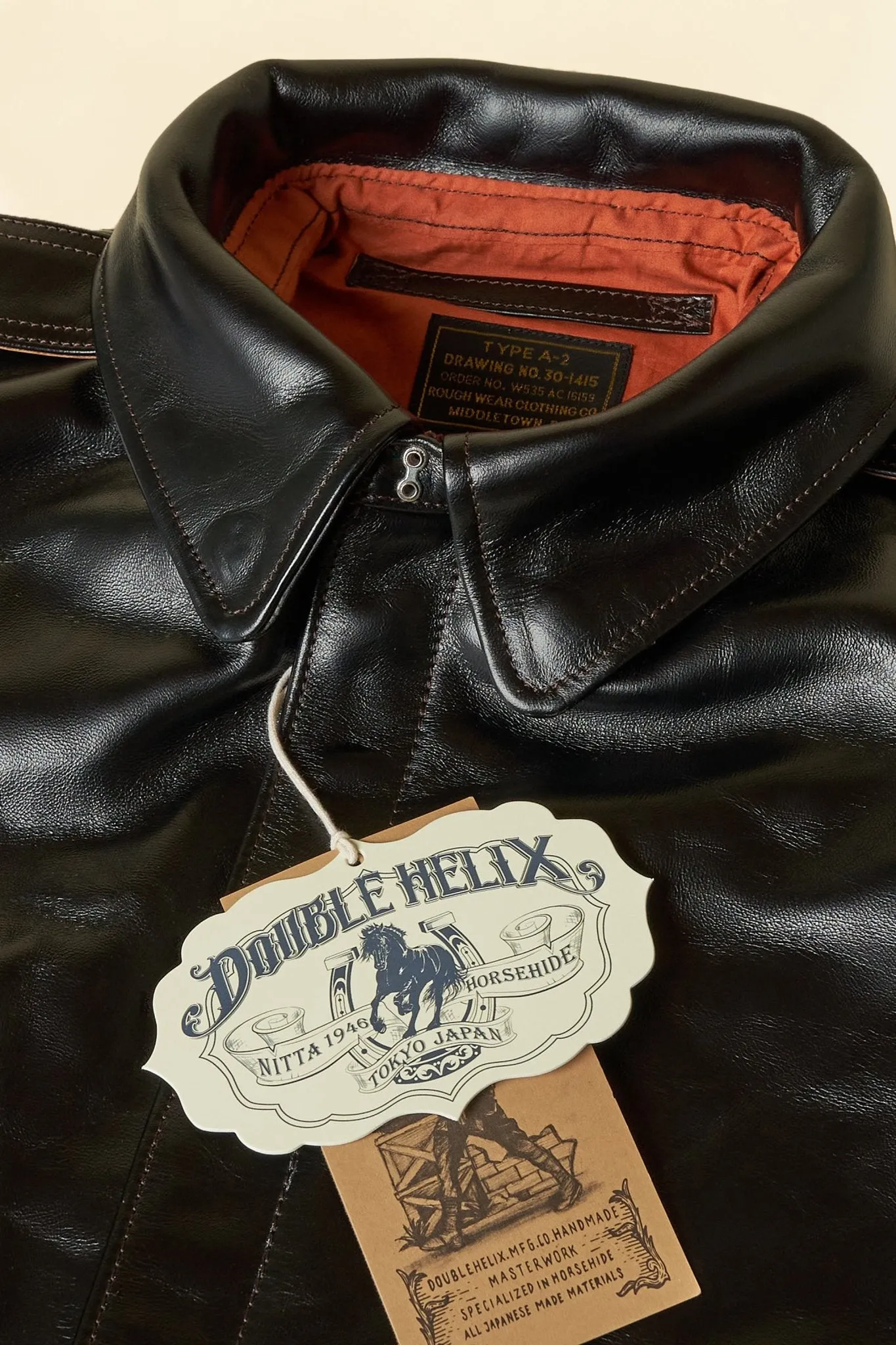 Double Helix 'Type A-2' Horsehide Leather Jacket