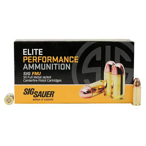 Elite Performance Ammunition - 9mm, 147 Grains, EliteBall, Full Metal Jacket, Per 50