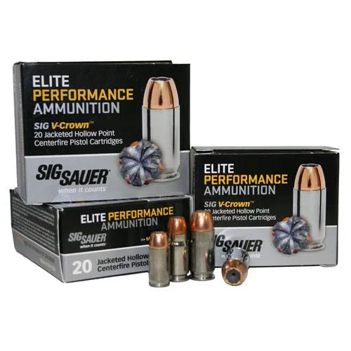 Elite V-Crown Ammunition - 38 Super  P, 125 Grains, Jacketed Hollow Point, Per 20