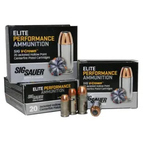 Elite V-Crown Ammunition - 38 Super  P, 125 Grains, Jacketed Hollow Point, Per 20