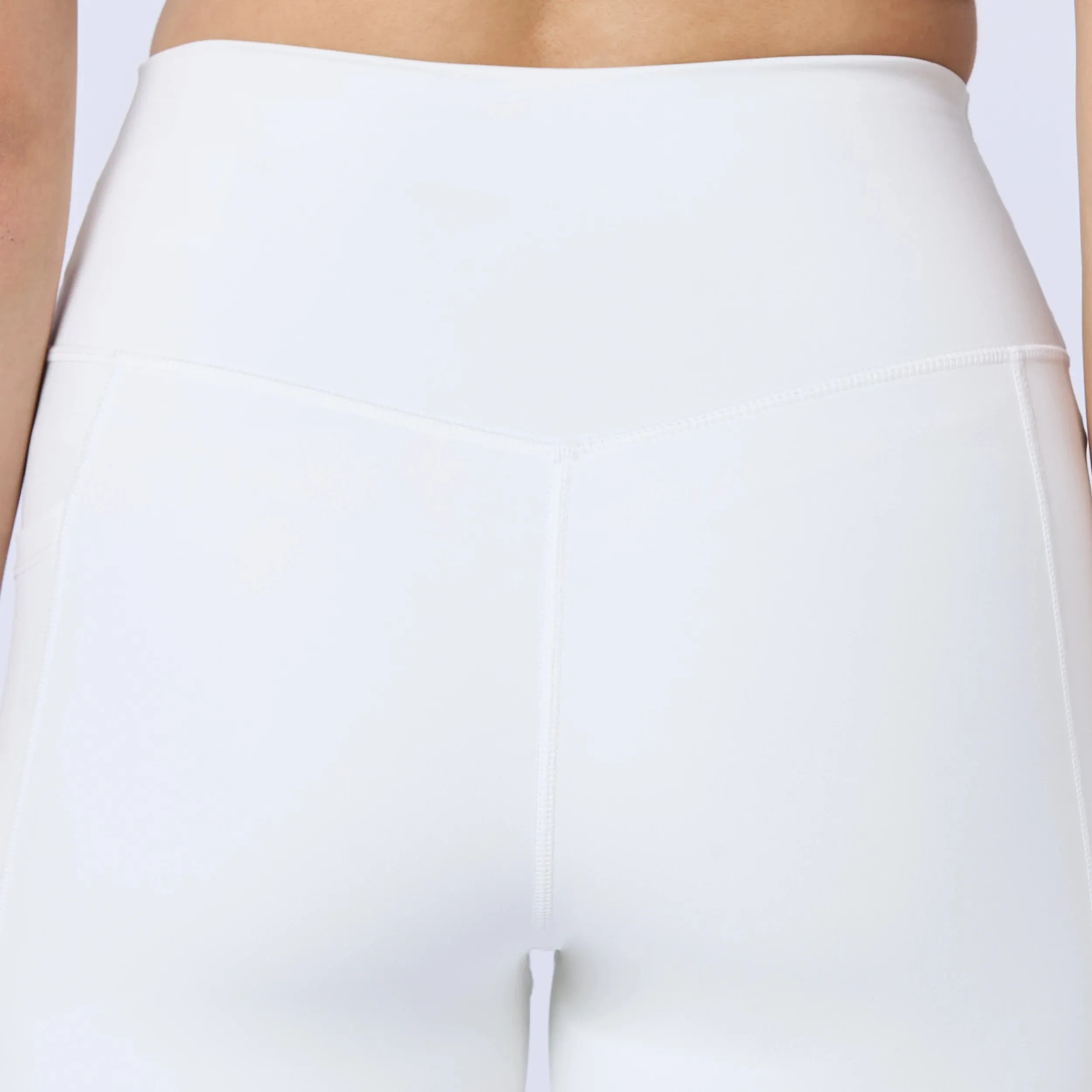 Essential Double Layered Leggings 27" - Pearl White