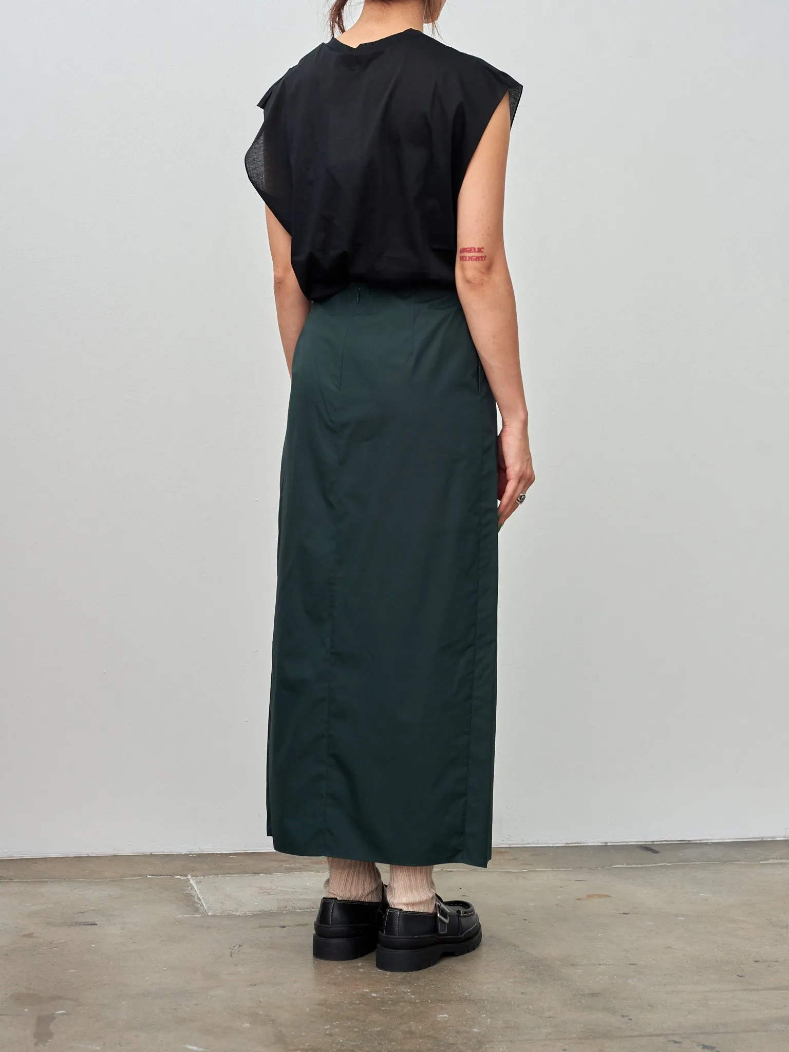 Finx Cotton Weather Twist Skirt - Dark Green