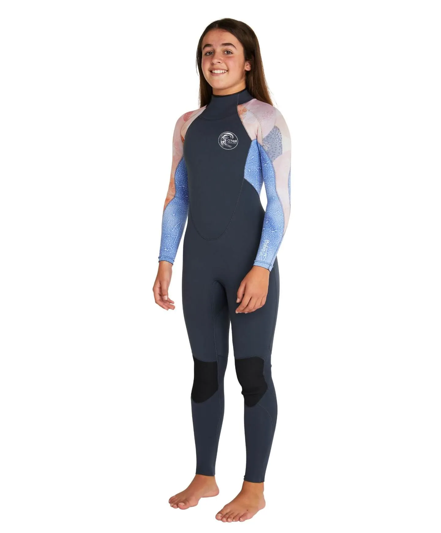 Girl's Bahia 3/2mm Steamer Back Zip Wetsuit - Gunmetal