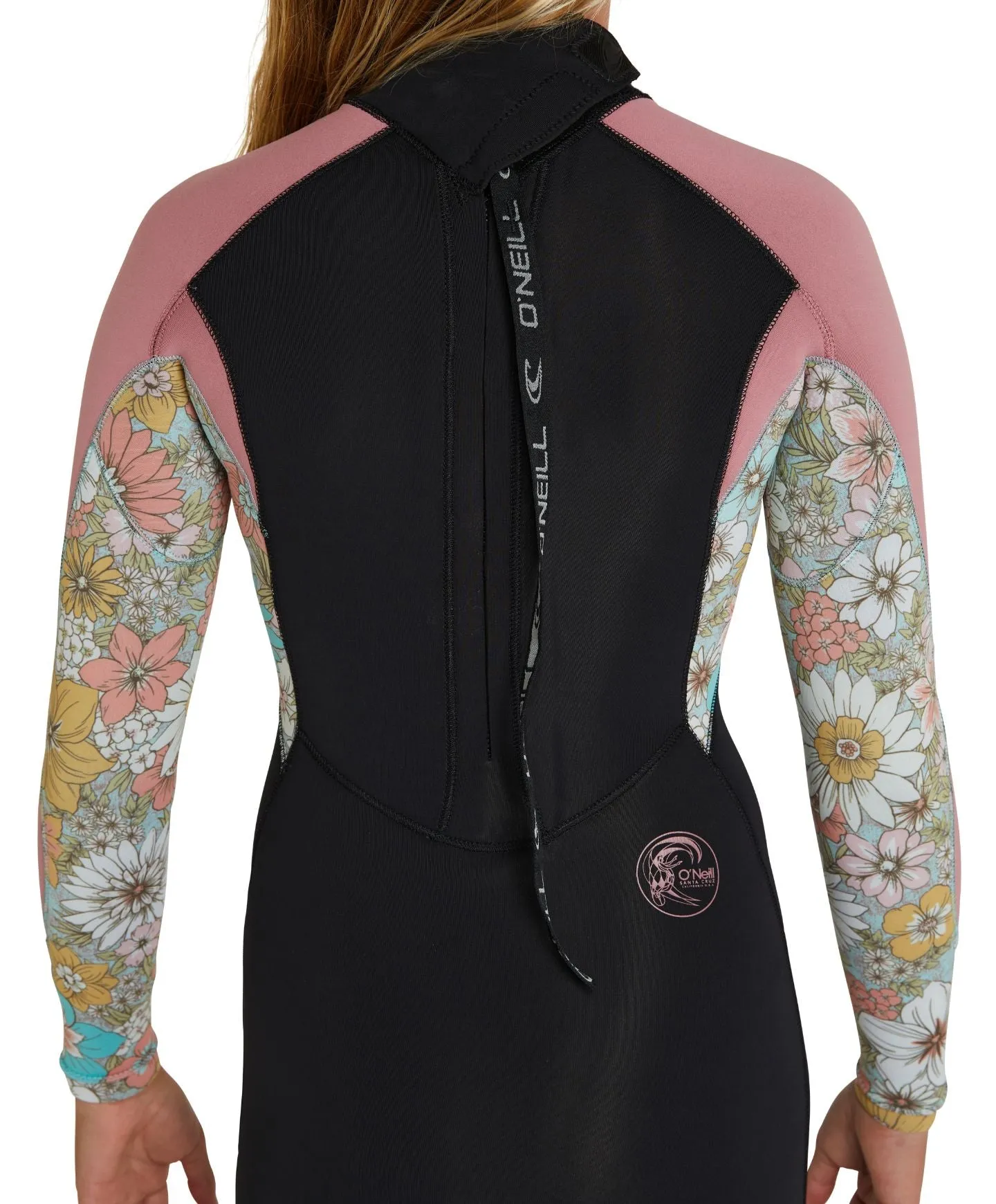 Girl's Bahia 3/2mm Steamer Back Zip Wetsuit - Wildflower