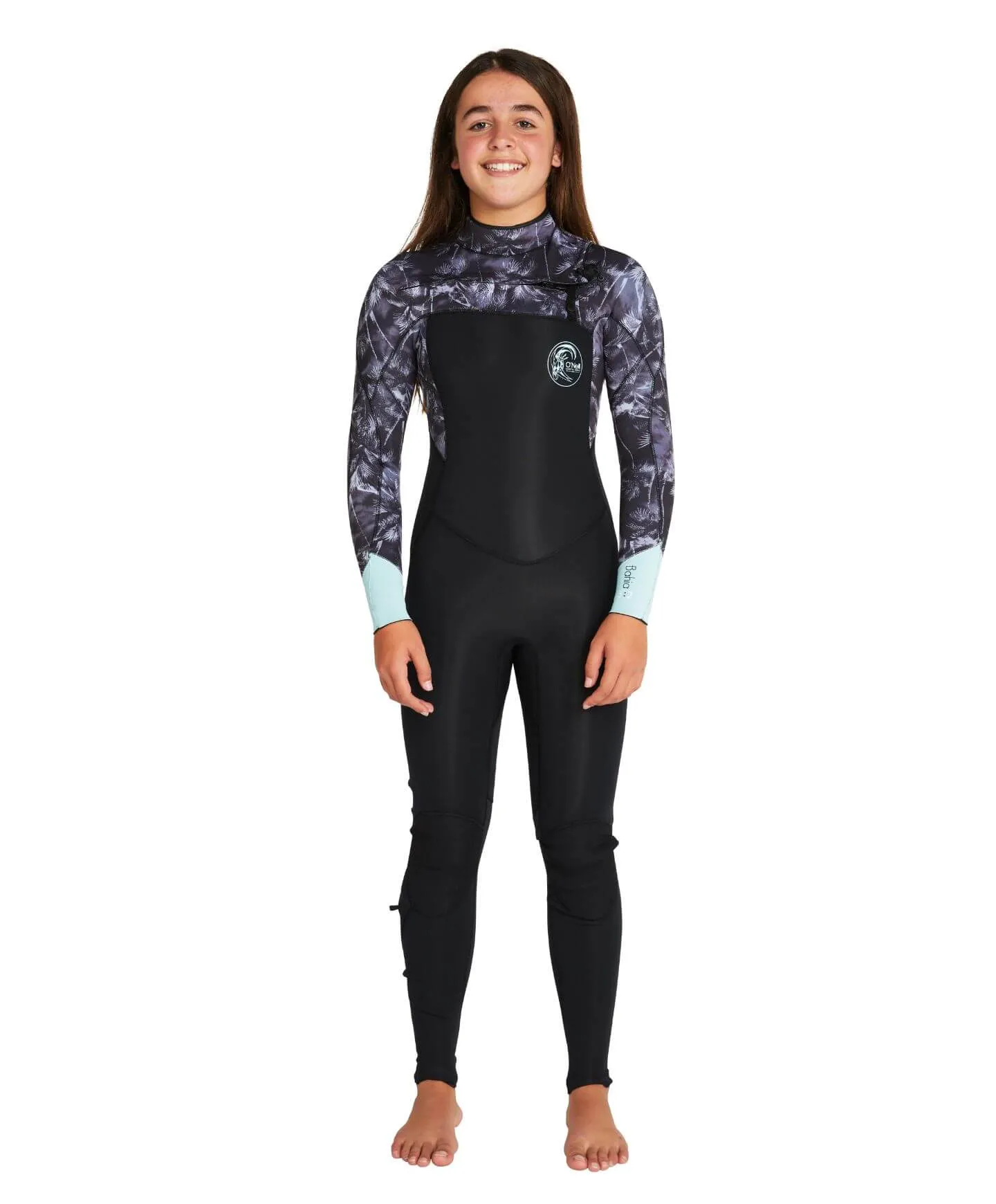 Girl's Bahia 4/3mm Steamer Chest Zip Wetsuit - Hanalei