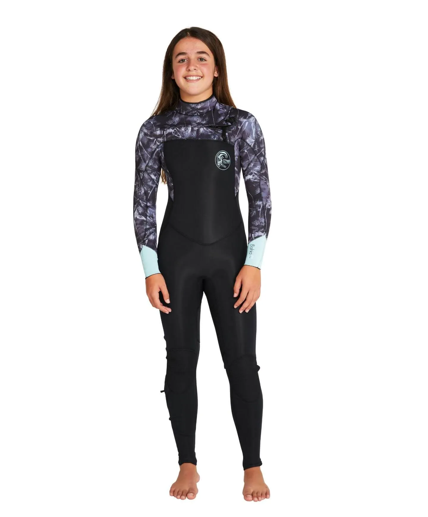 Girl's Bahia 4/3mm Steamer Chest Zip Wetsuit - Hanalei