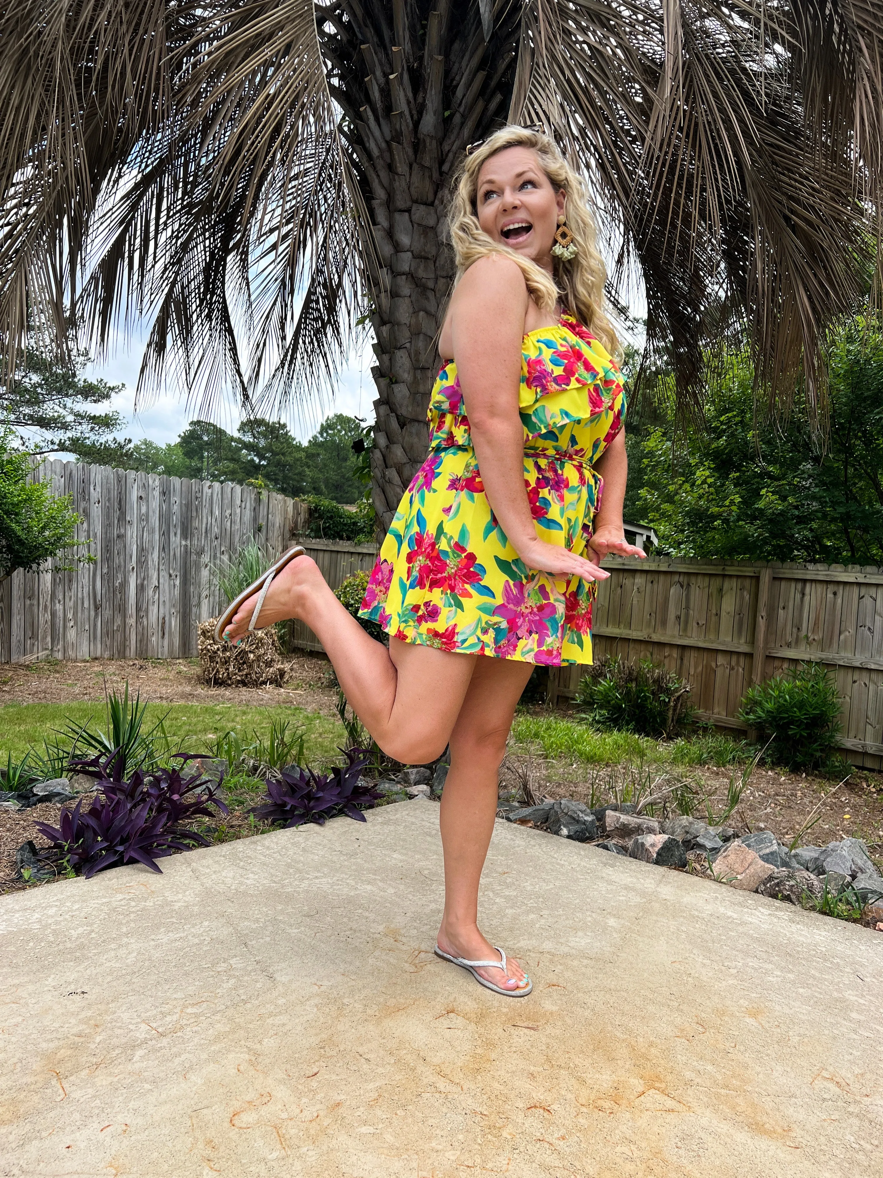 Hibiscus Flower Romper