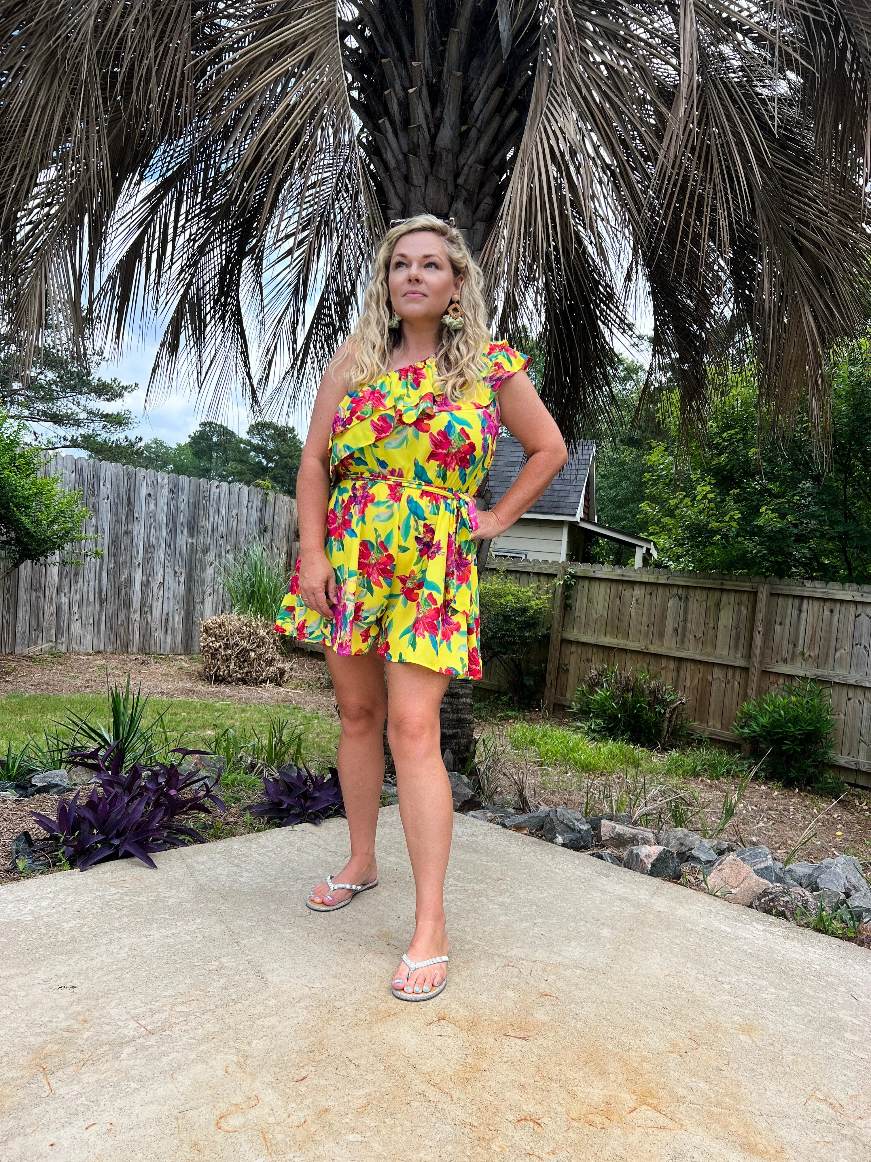 Hibiscus Flower Romper