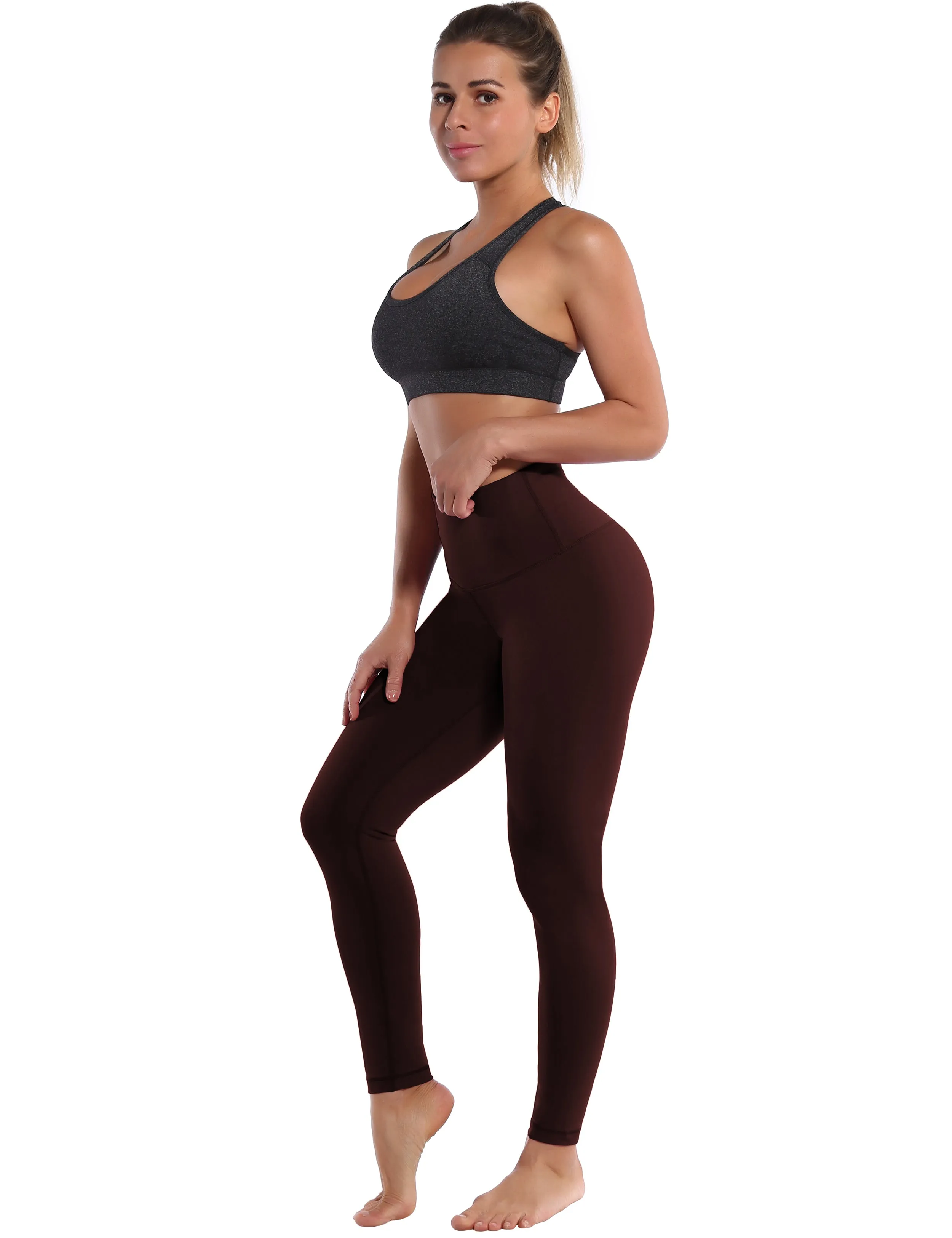 High Waist Yoga Pants mahoganymaroon