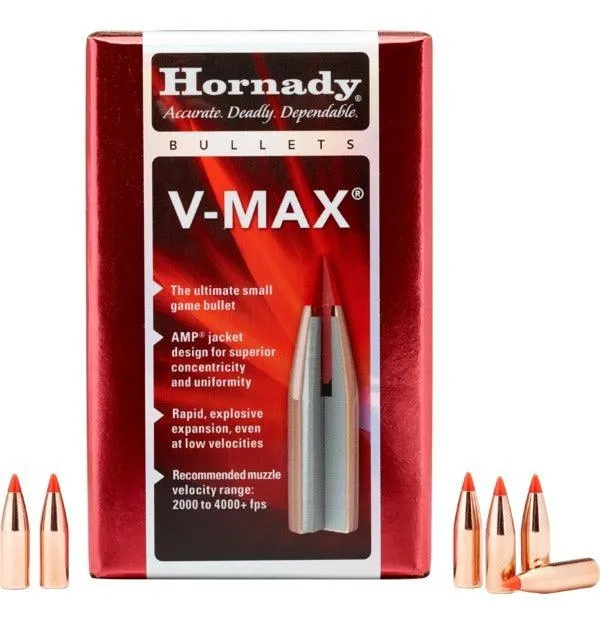 HORNADY .277 270 CAL 110 GRAIN V-MAX PROJECTILES WITH CANNELURE 100 PACK