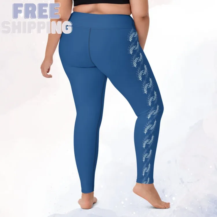 Indigo Blue Side Detail Comfy Leggings