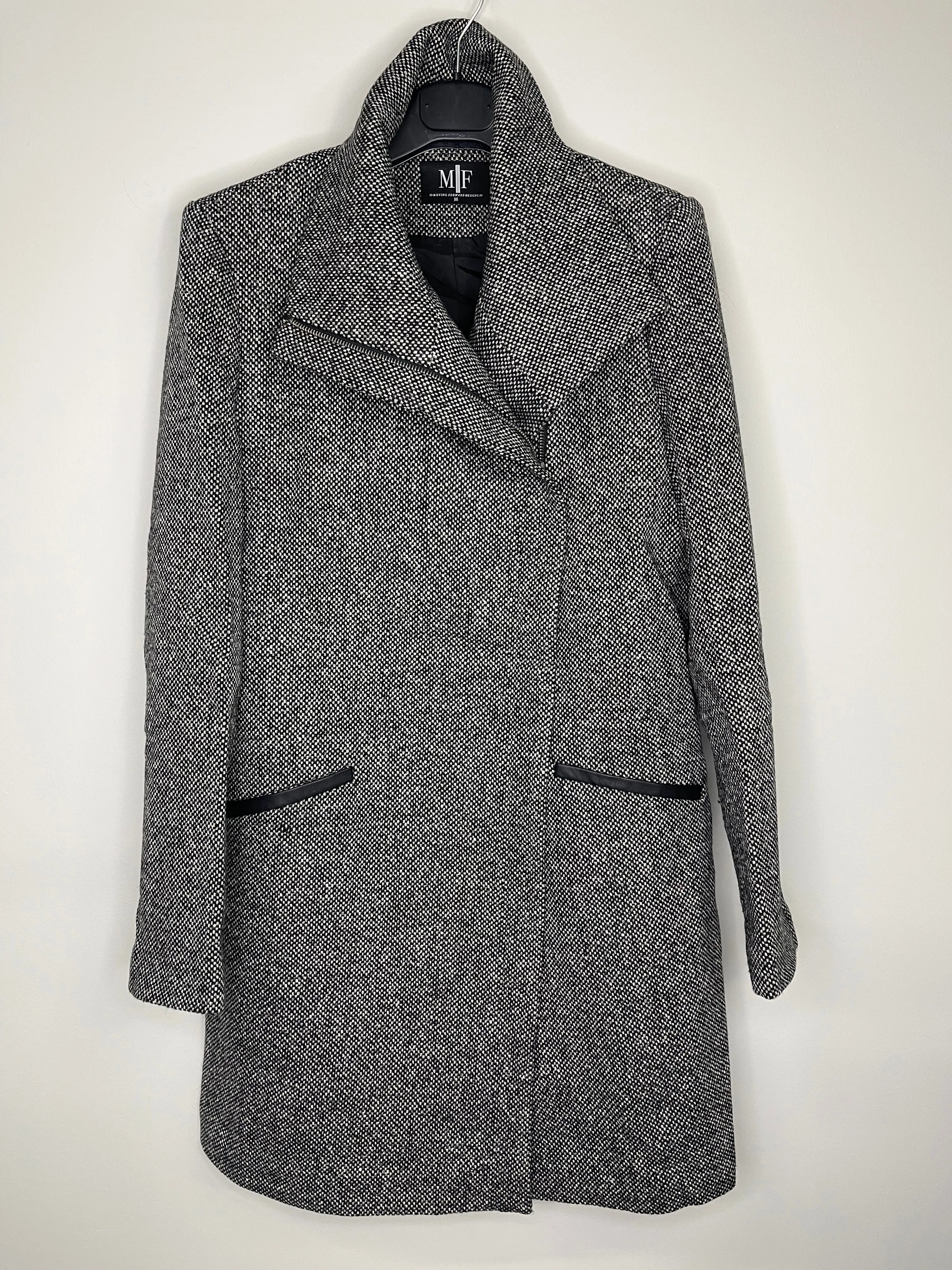 Jacket, Tweed, Asymmetrical Zip