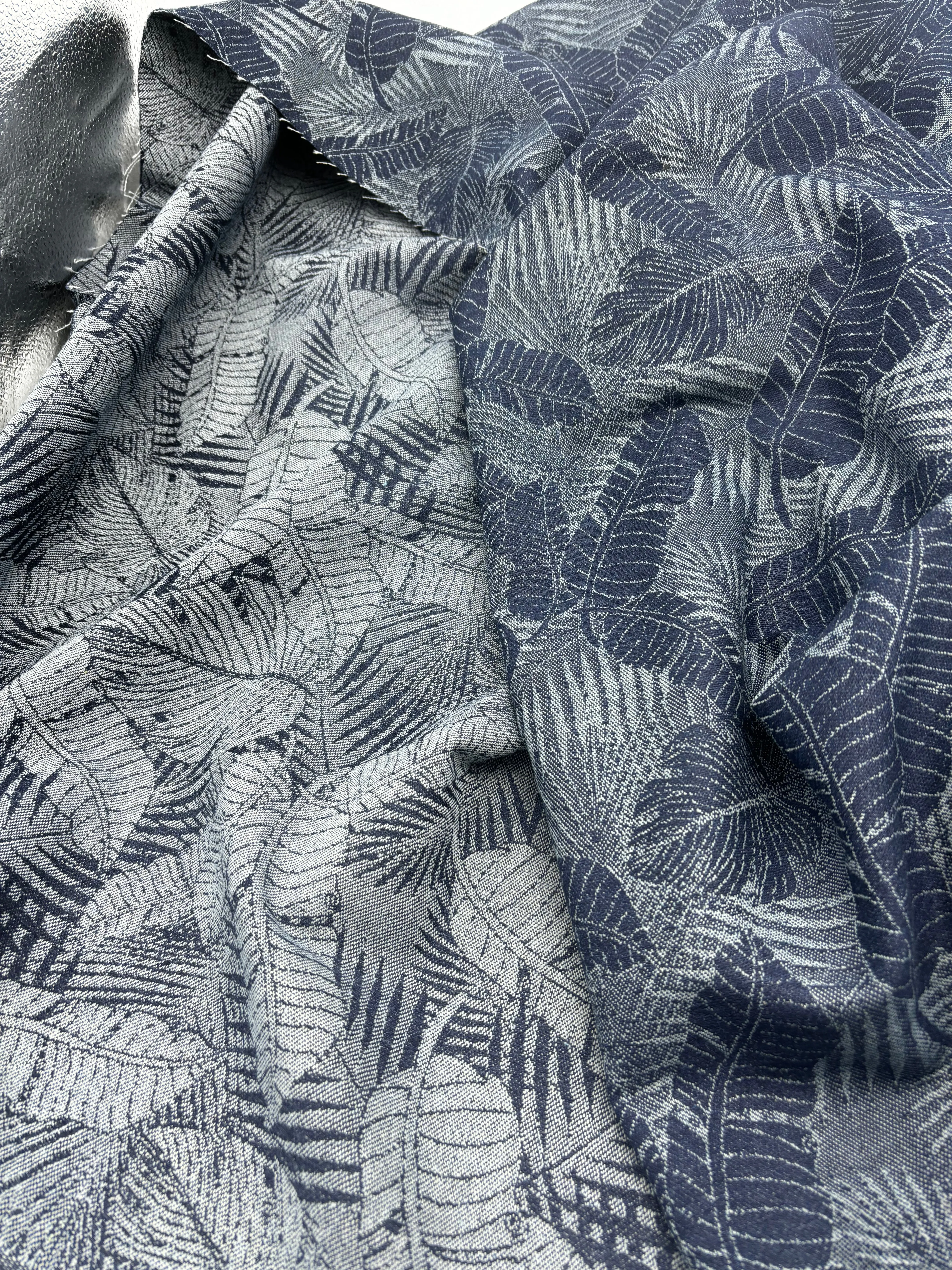 Jacquard Denim - Leaves