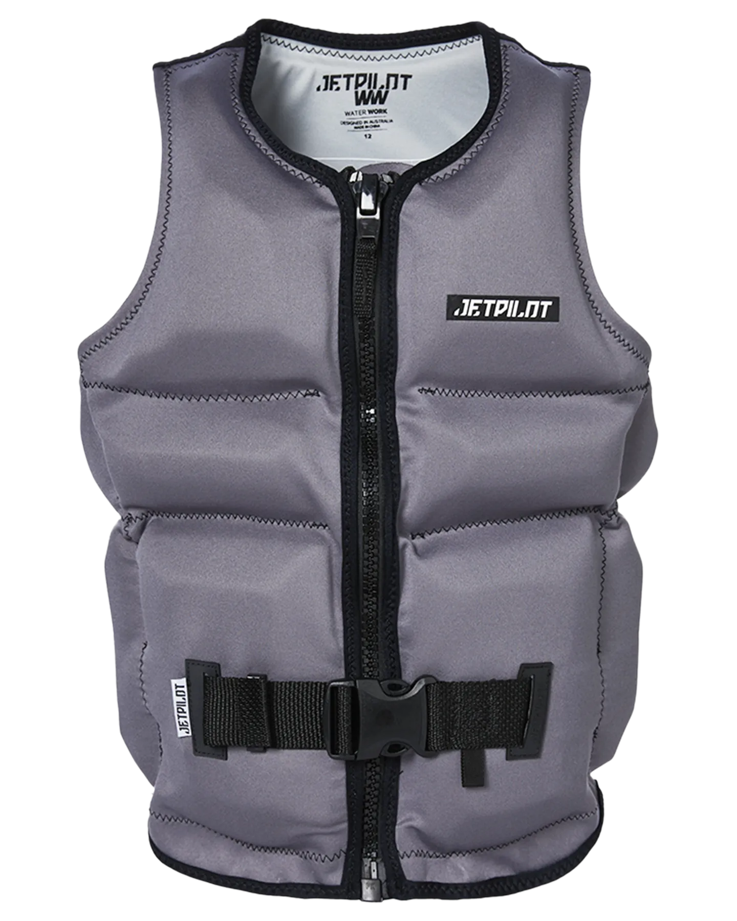 Jetpilot X1 Boys Youth Neo Vest - Charcoal - 2023