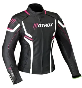 Ladies Biker Jacket Crushing Leather Racing Wear3.0