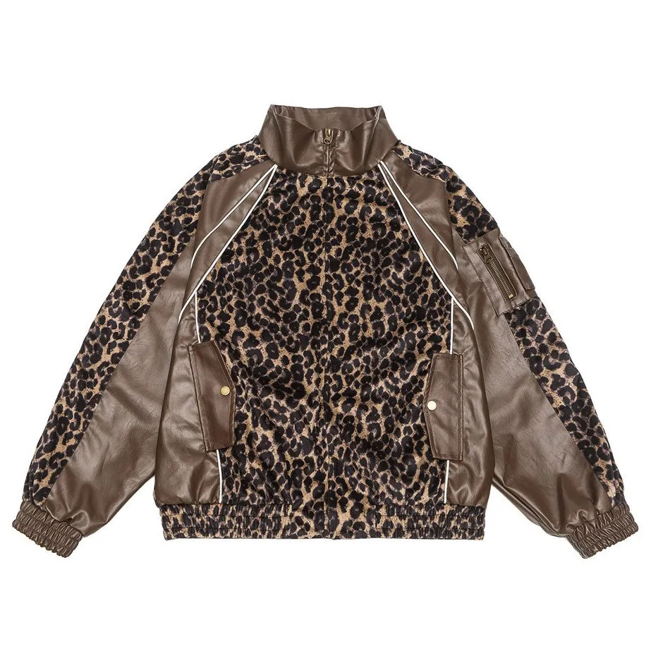 Leopard Leather Luxe Jacket