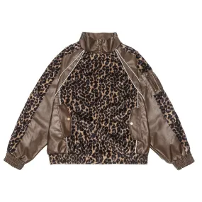 Leopard Leather Luxe Jacket